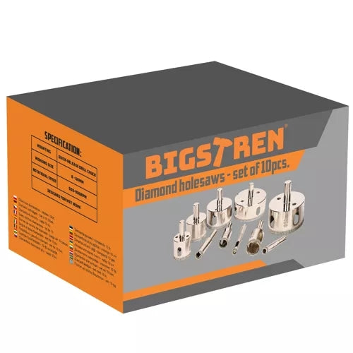 Diamond holesaws - set of 10 pcs. Bigstren 21641