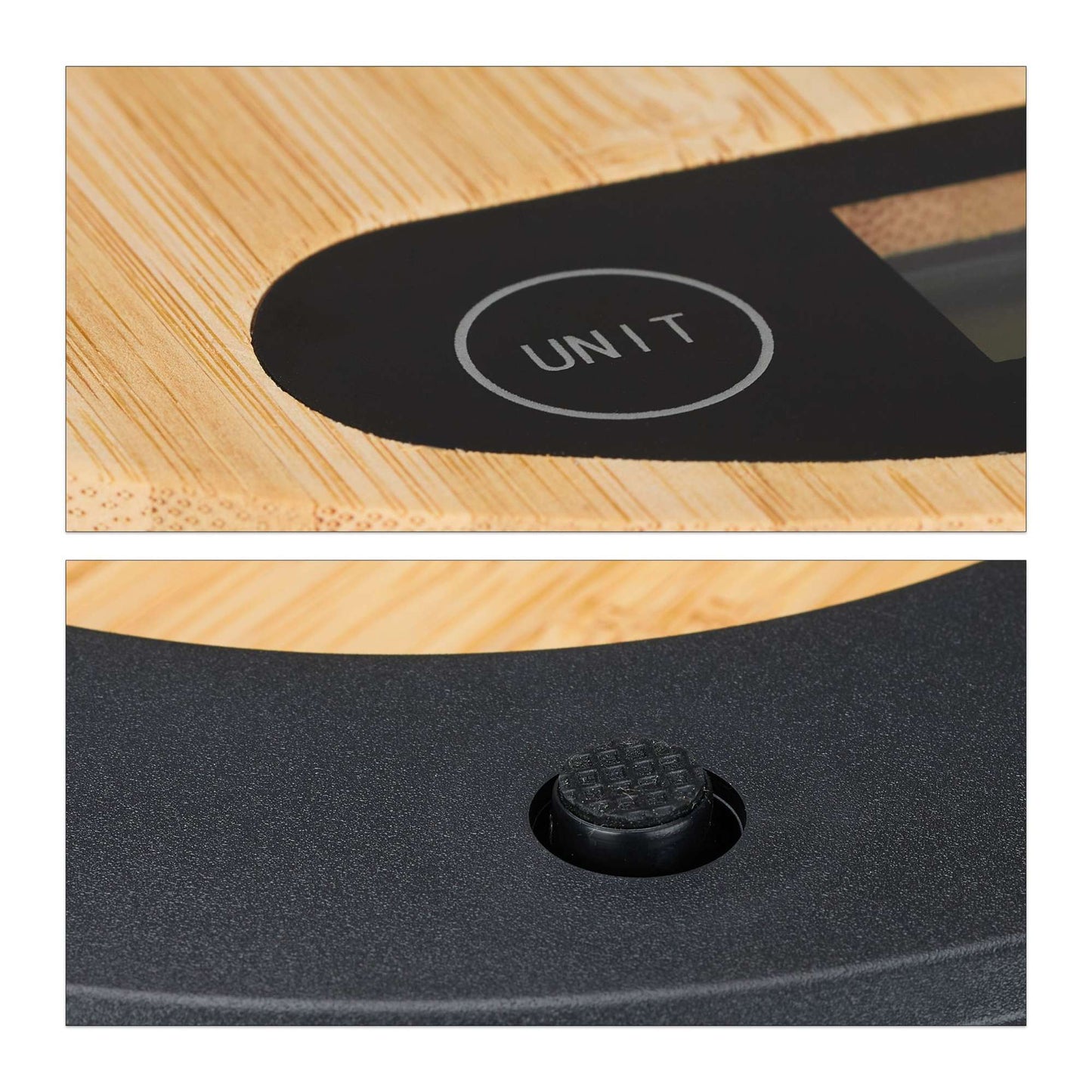 Digital kitchen scale in bamboo