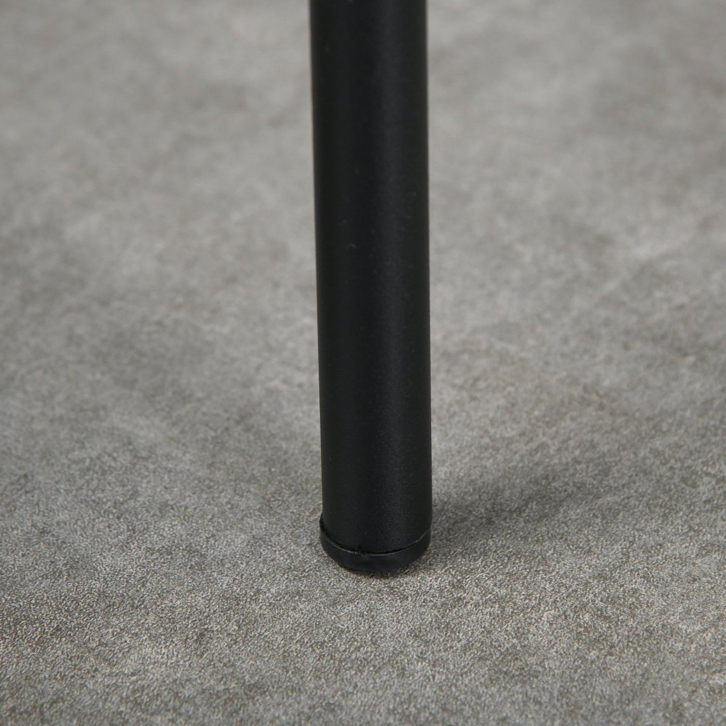 Set of 4 stackable bench stools in velvet, black, padded seat