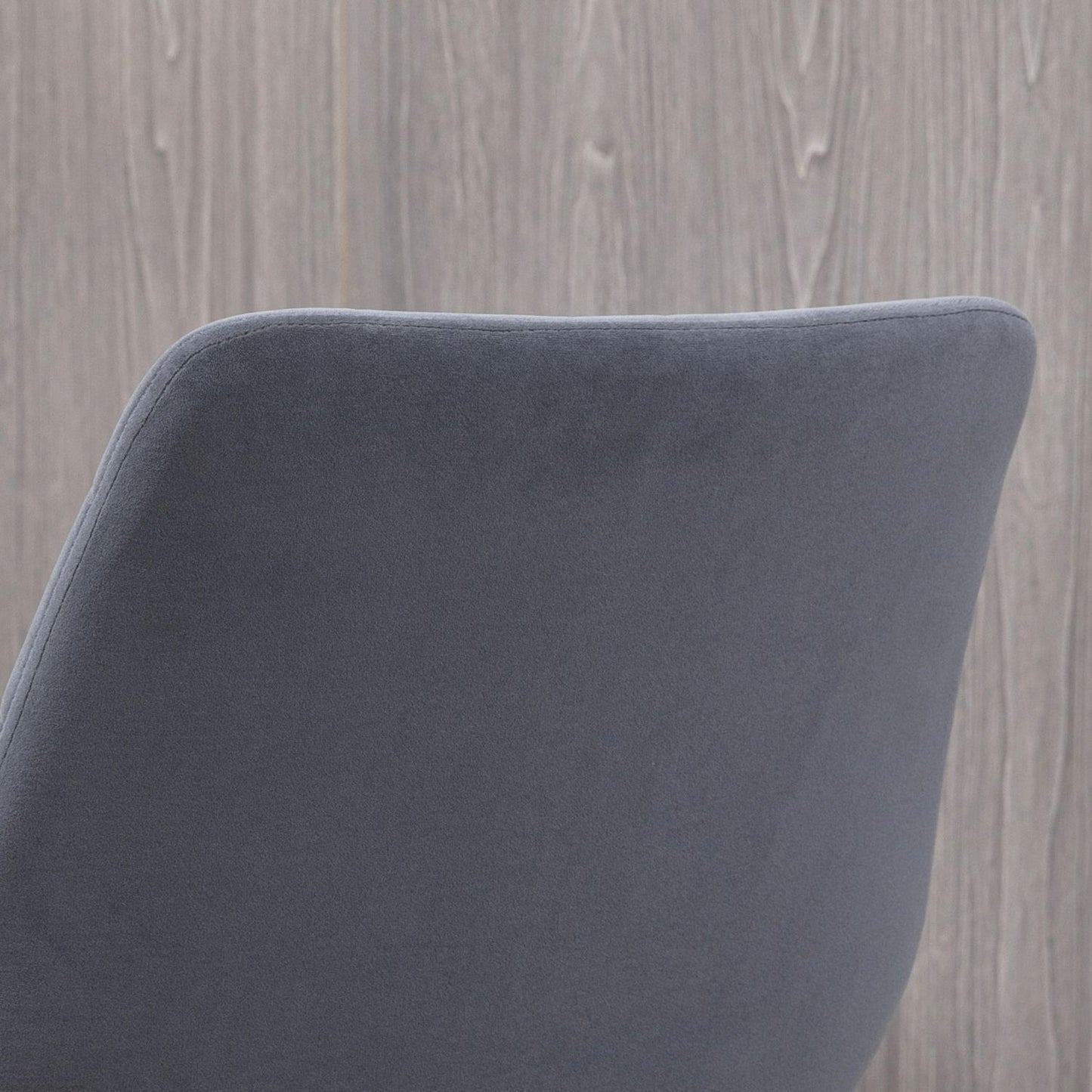 Velvet dining room chairs, set of 2, retro design, gray