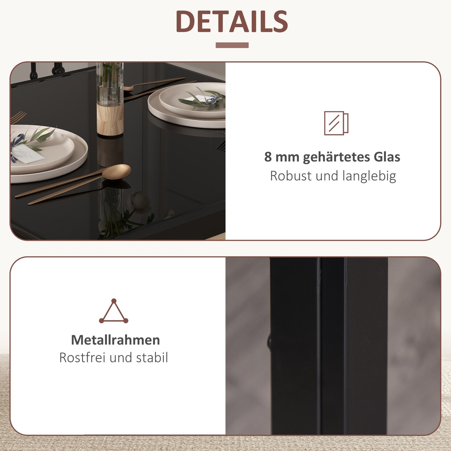 Dining set dining table with 4 chairs space-saving dining room group seating group black