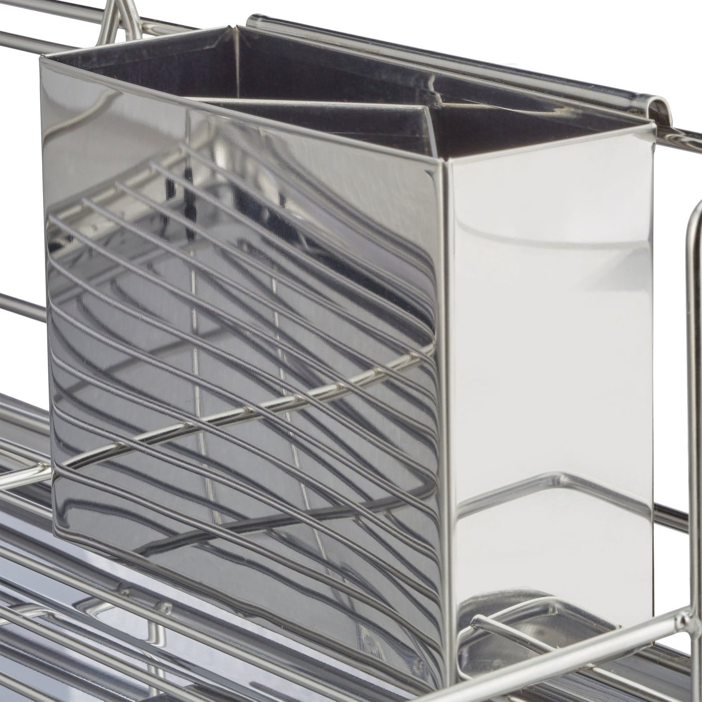 Dish rack with cutlery basket