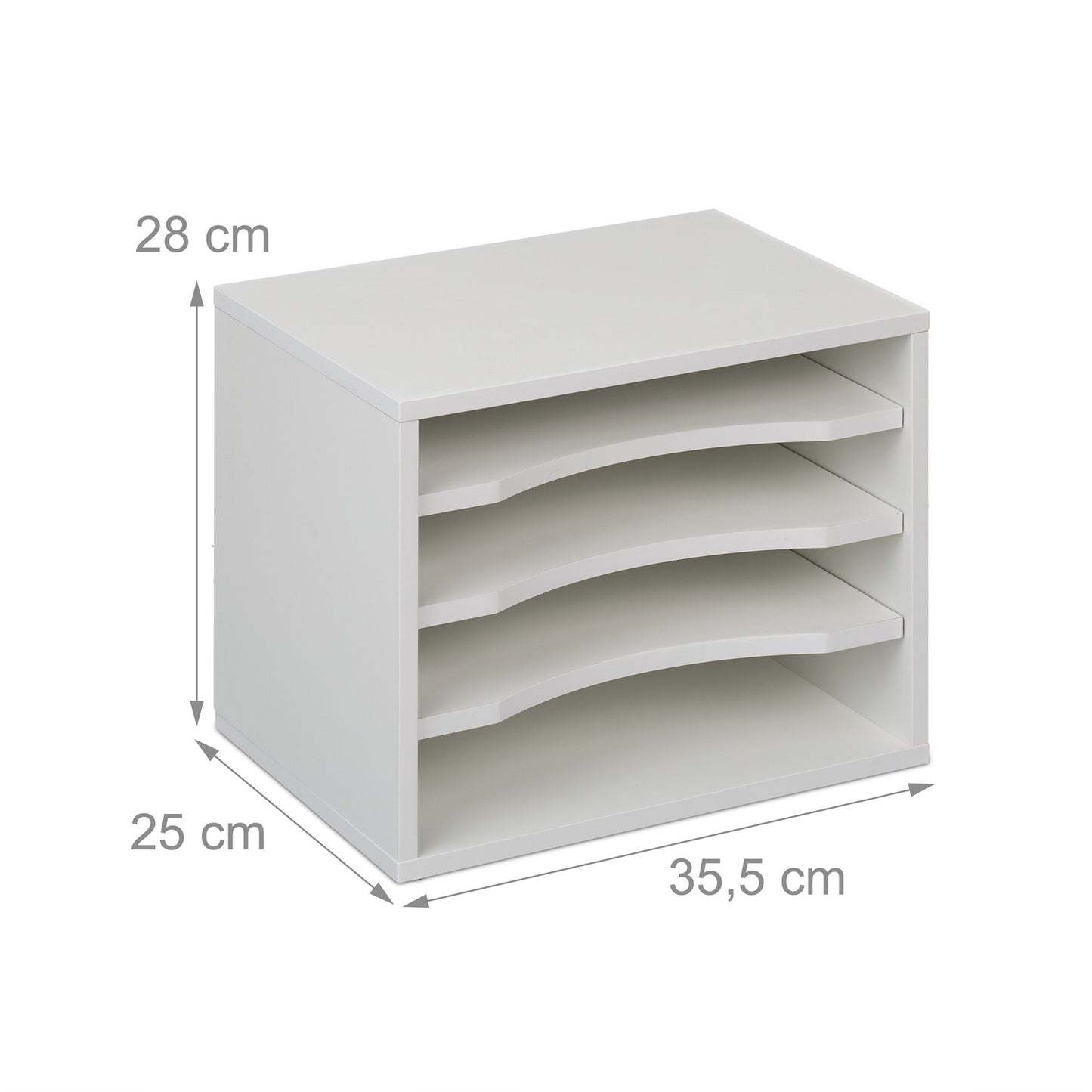 Document compartment white 4 compartments
