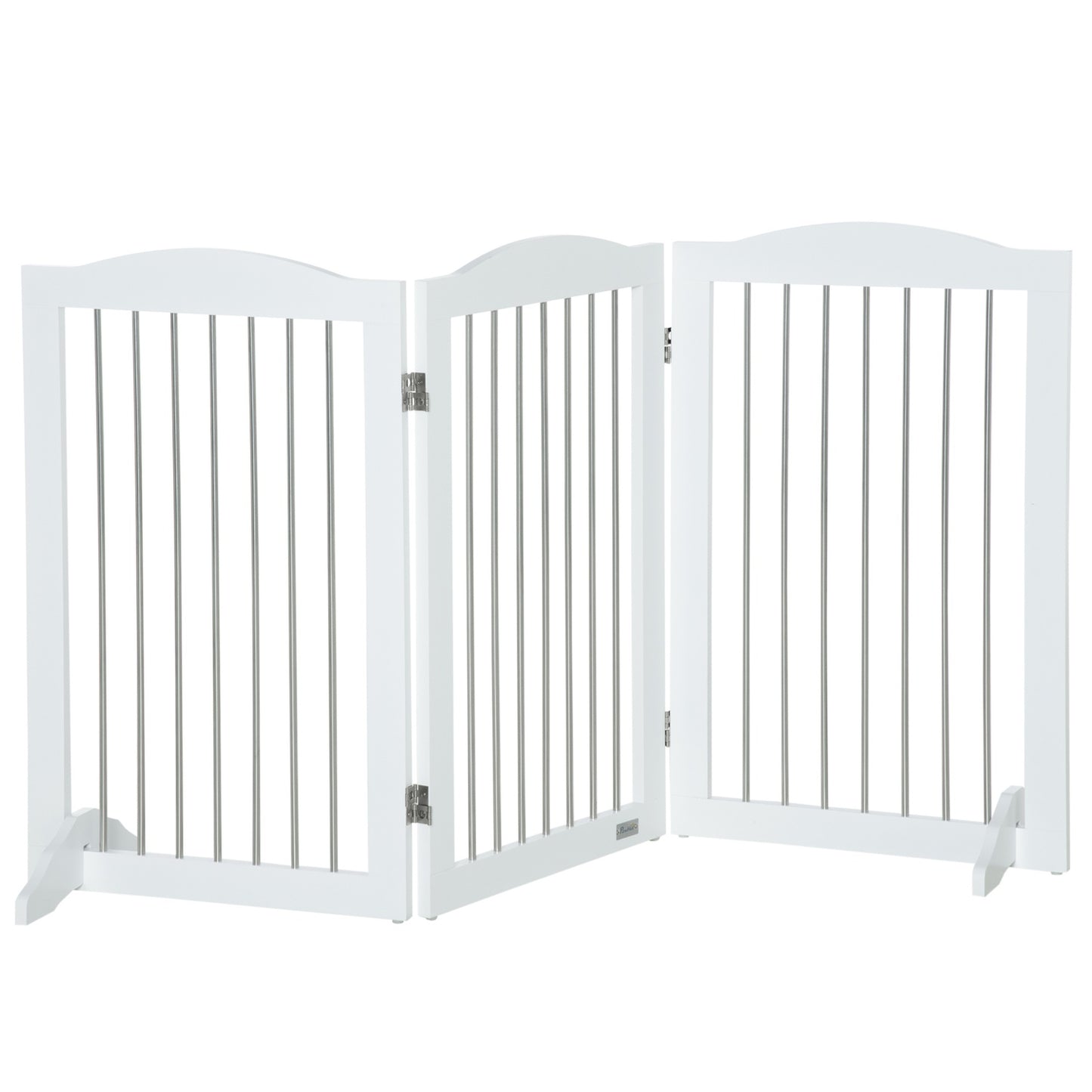 Folding dog gate, 3 panels, 154x30x80 cm Safety barrier