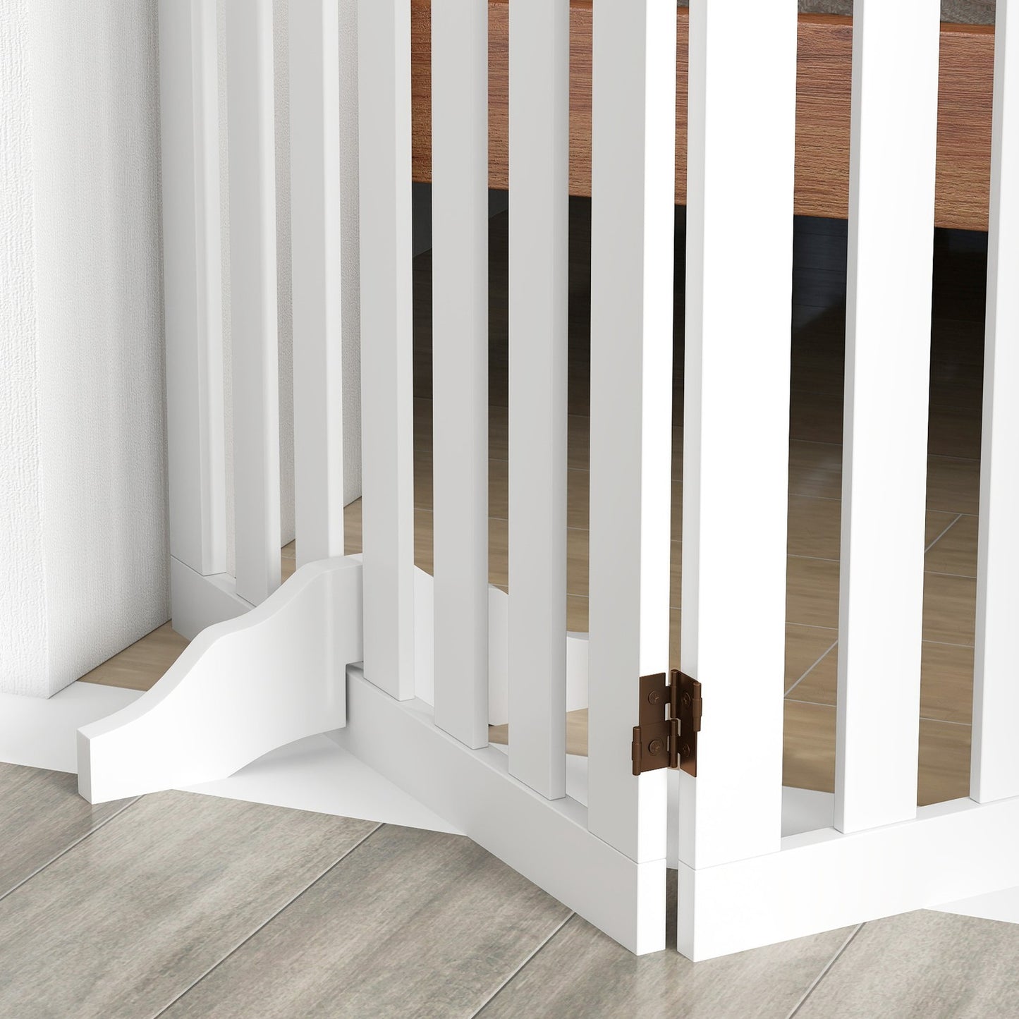 Folding dog gate - 3-part, 155x61 cm, Freestanding