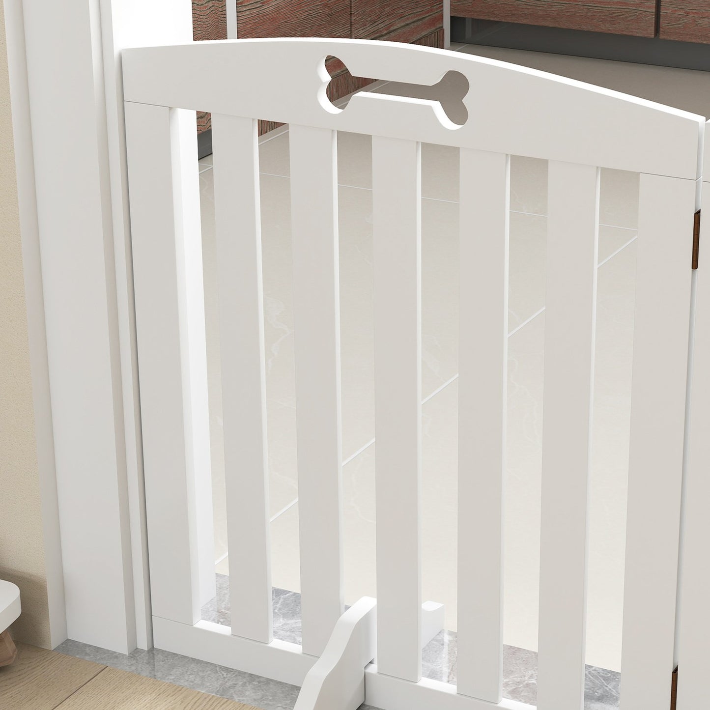 Folding dog gate - 3-part, 155x61 cm, Freestanding