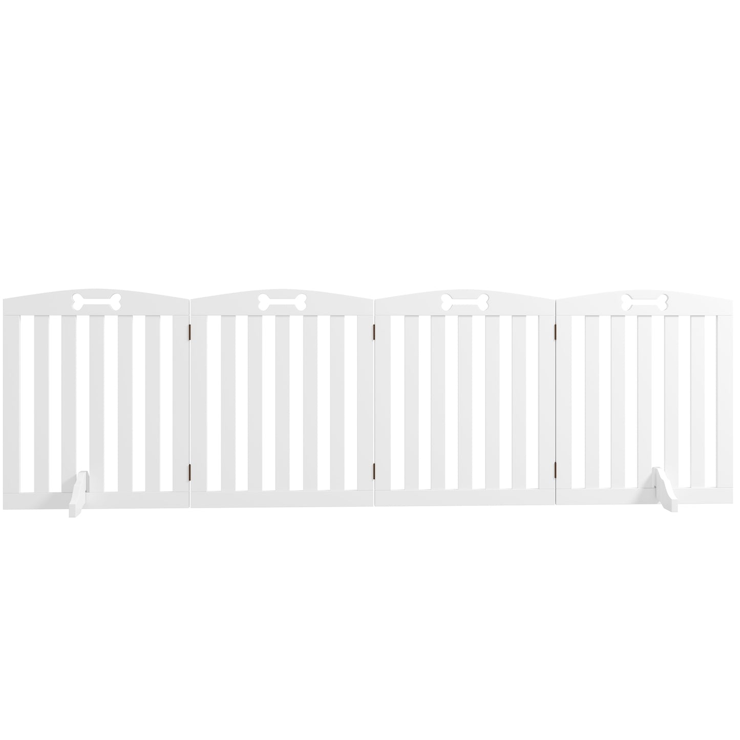 Dog barrier gate, foldable, 4-part, 207.5 x 61 cm, white