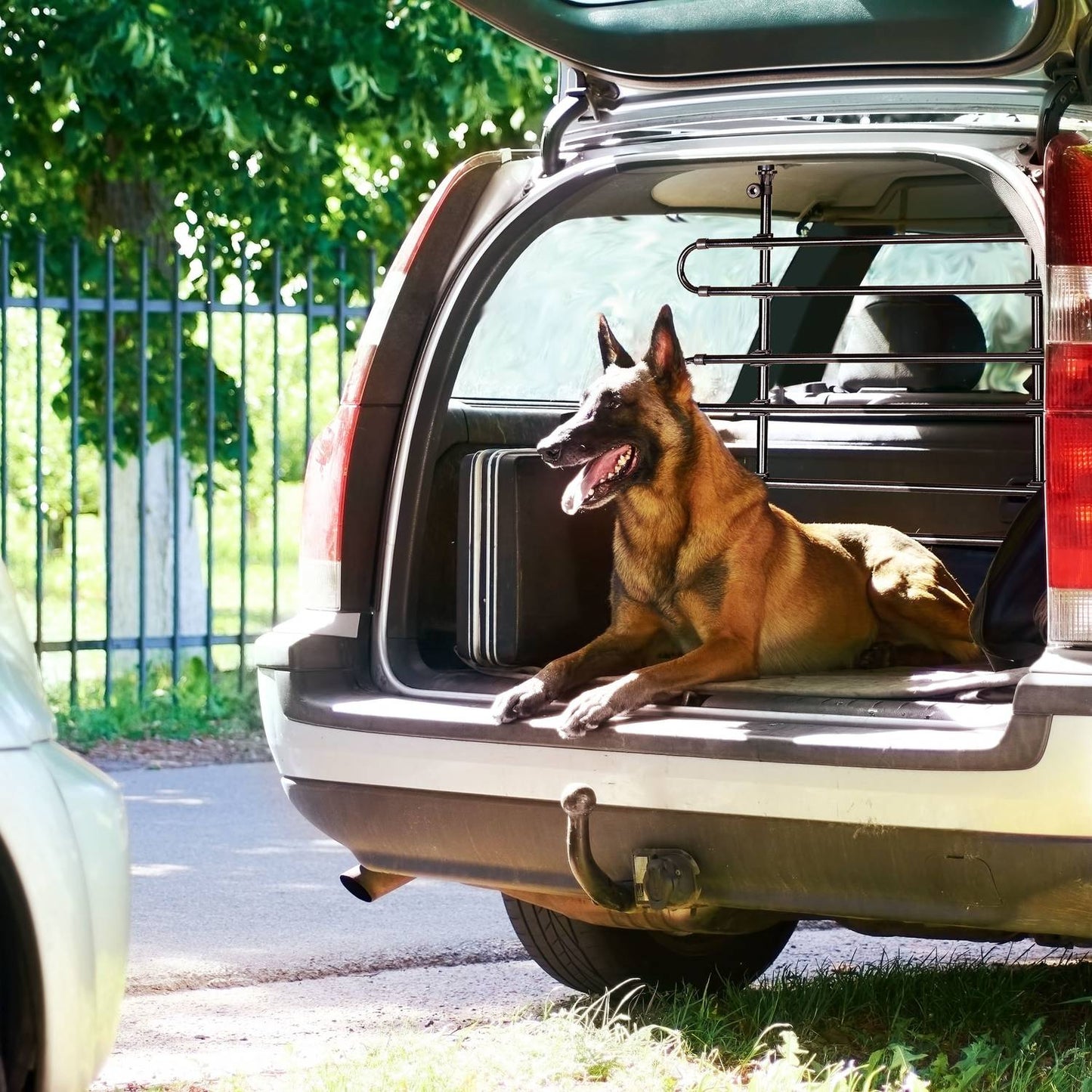 <p>Ensure safe car journeys with our universal dog safety guard, designed to fit securely between the floor and roof of any vehicle. This barrier keeps pets in the back, reducing distractions while driving.</p>
<ul>
<li>Fits any car with adjustable rods