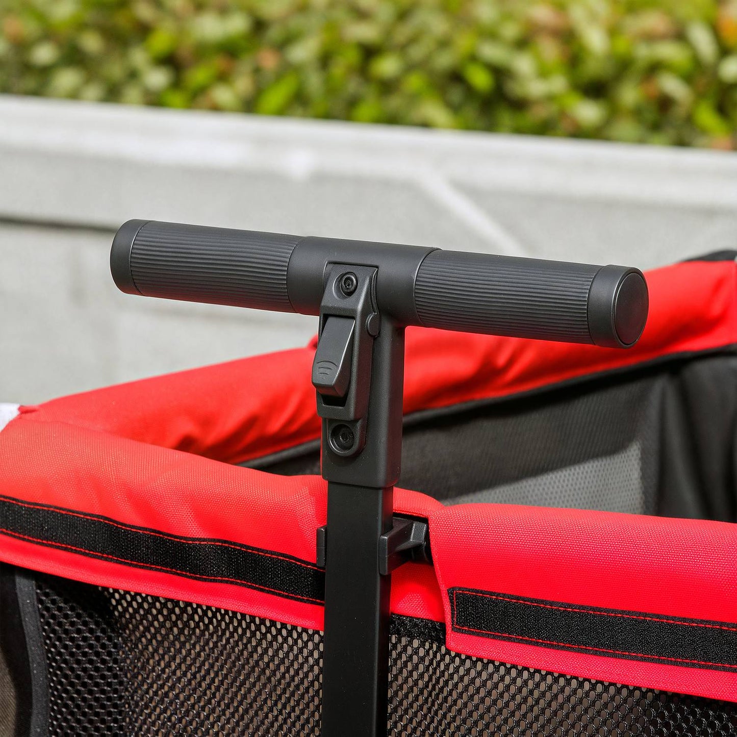 Dog buggy foldable for dogs & cats up to 30 kg 110 x 65 x 102 cm red