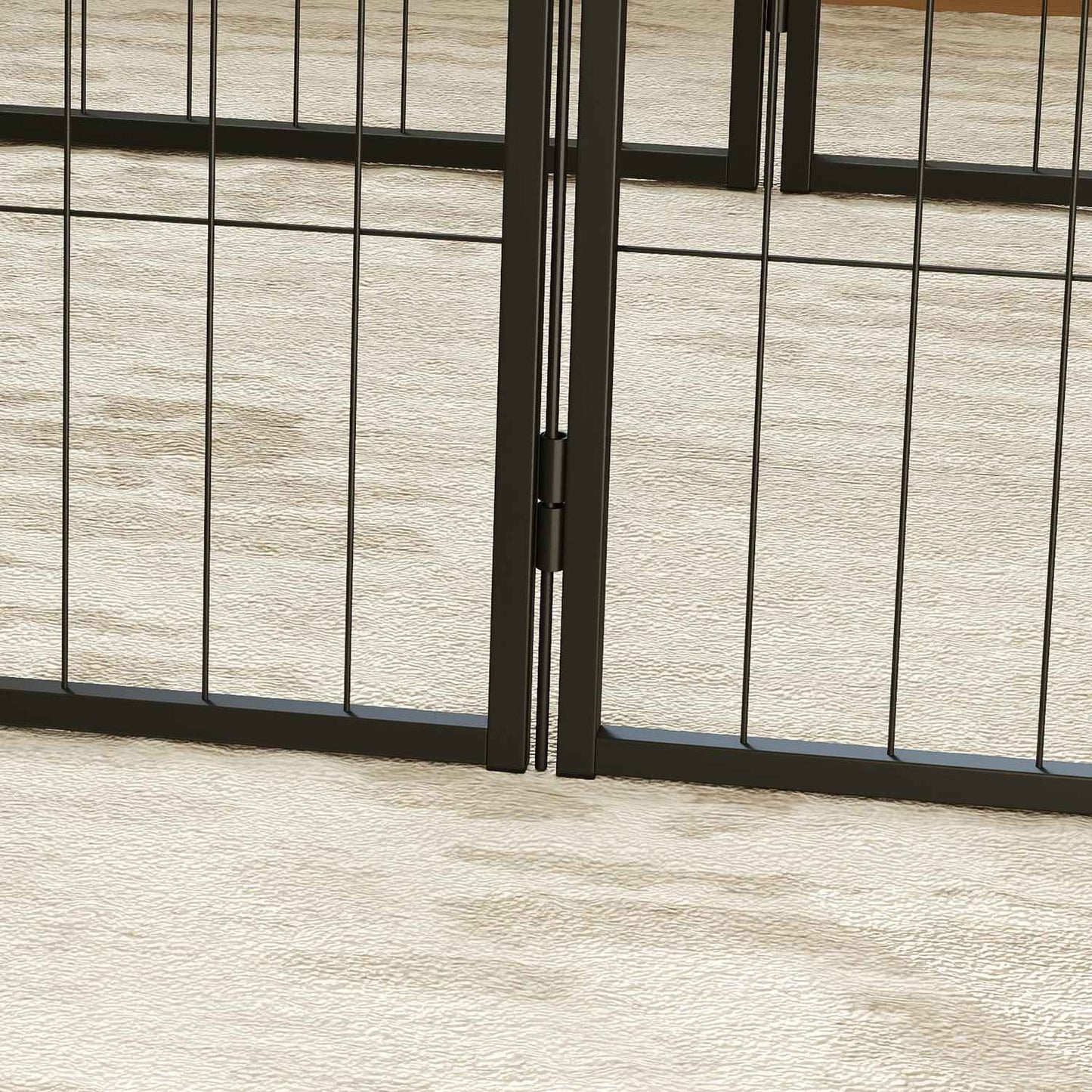 Dog Fence, 6-Panel Steel, Foldable, Indoor/Outdoor