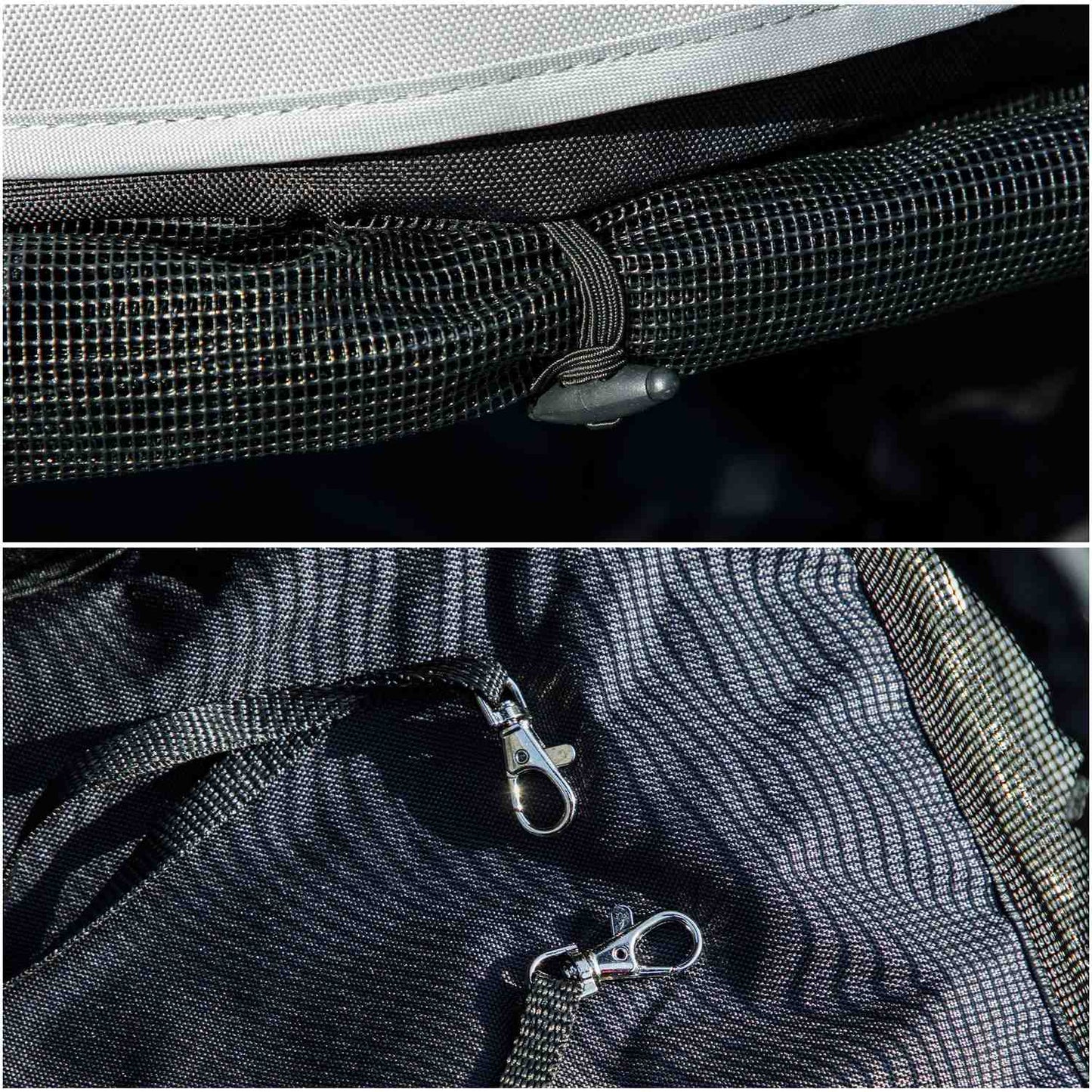 Collapsible pet stroller for cats and dogs up to 4 kg - mesh window, storage bag