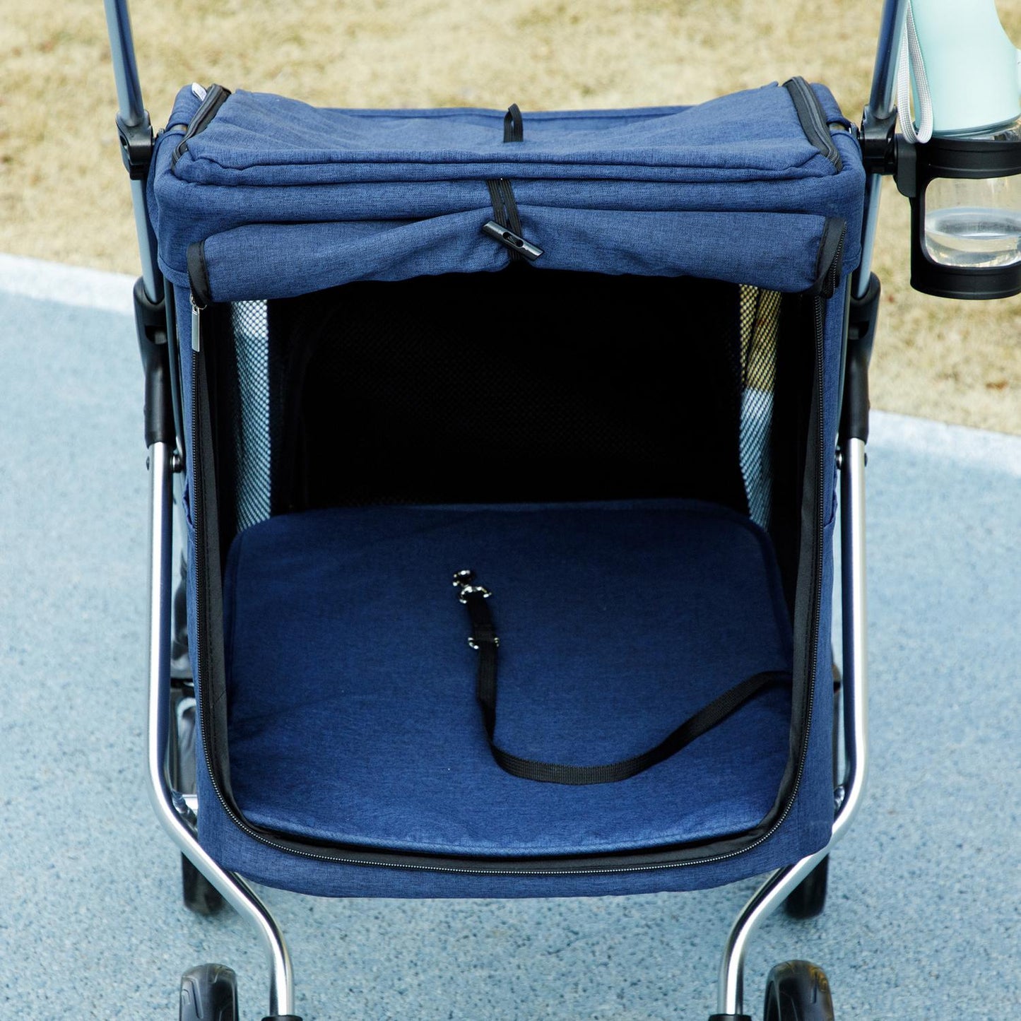 Easily collapsible pet carriage, aluminum, up to 10 kg