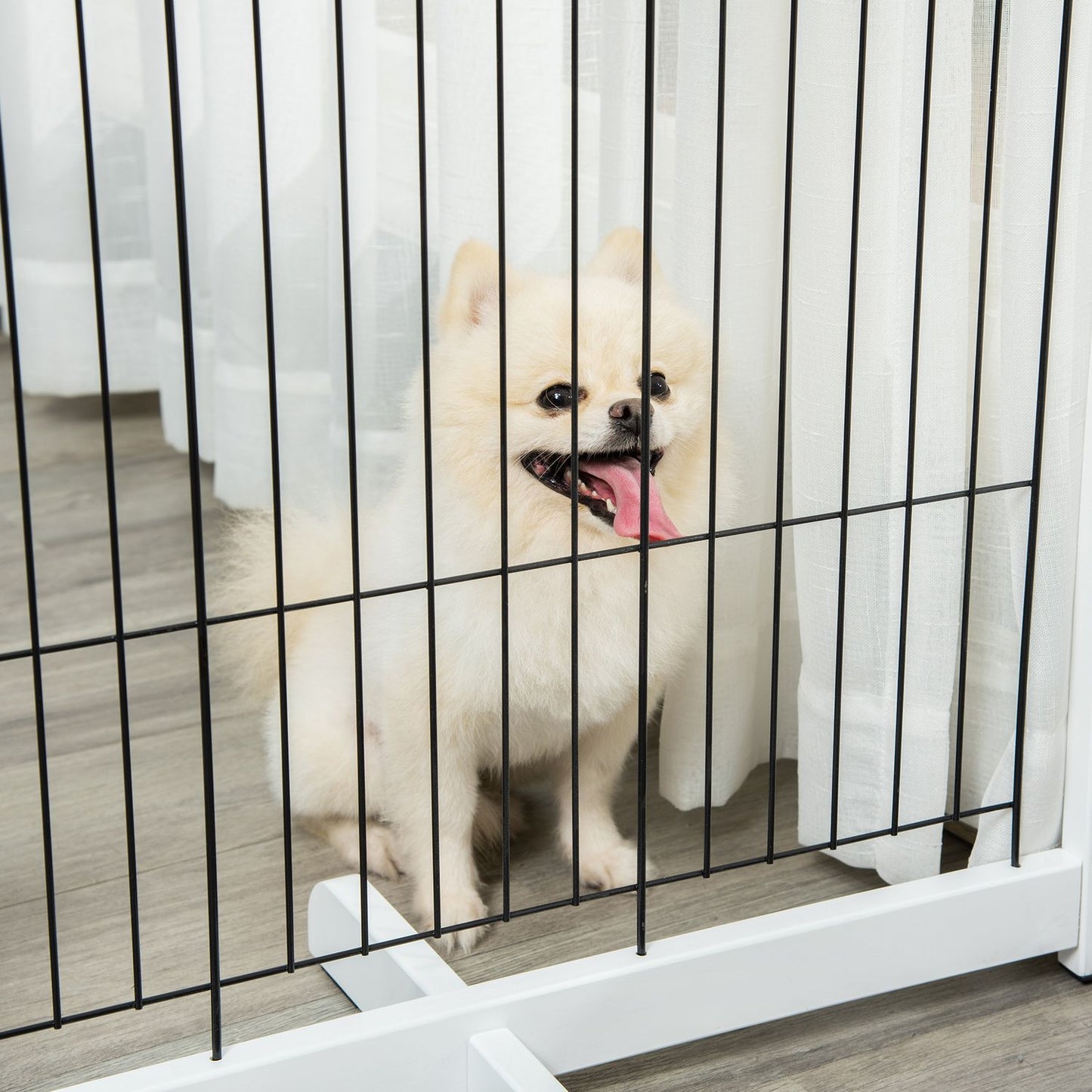 Dog gate - Wooden, folding, two-way, 305 x 35.5 x 82 cm