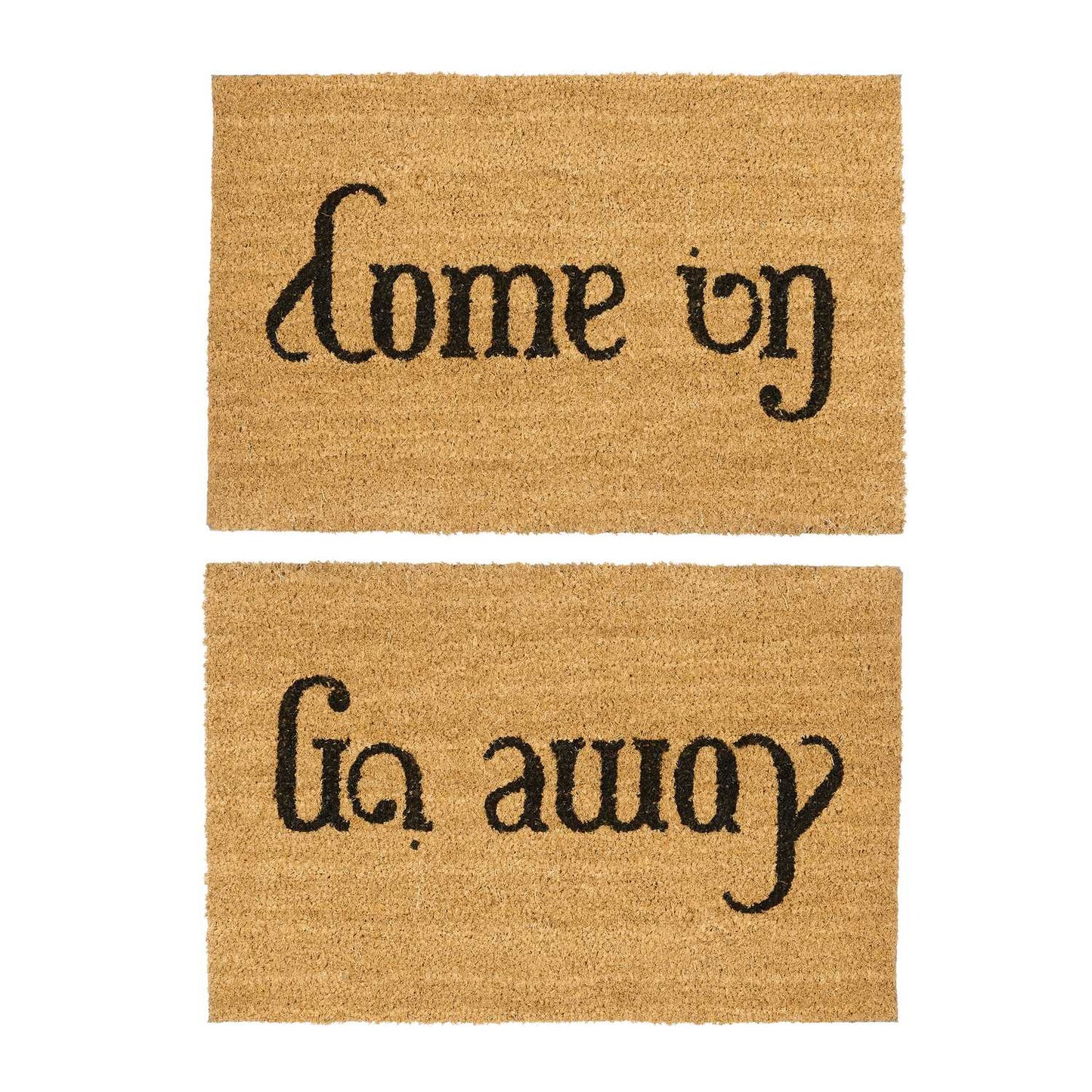 Door mat coconut fiber "Come in/Go away"