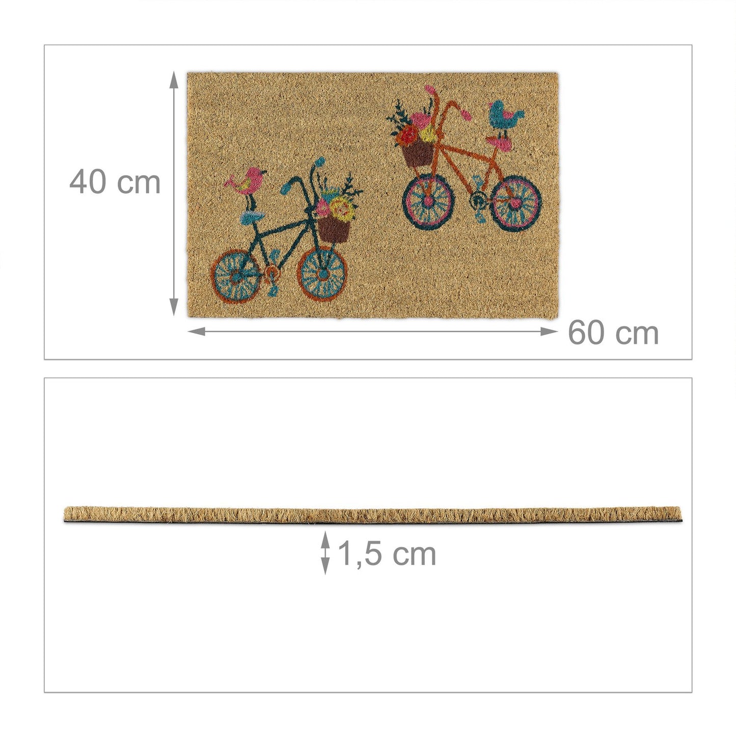 Door mat coconut fiber "Good vibes"