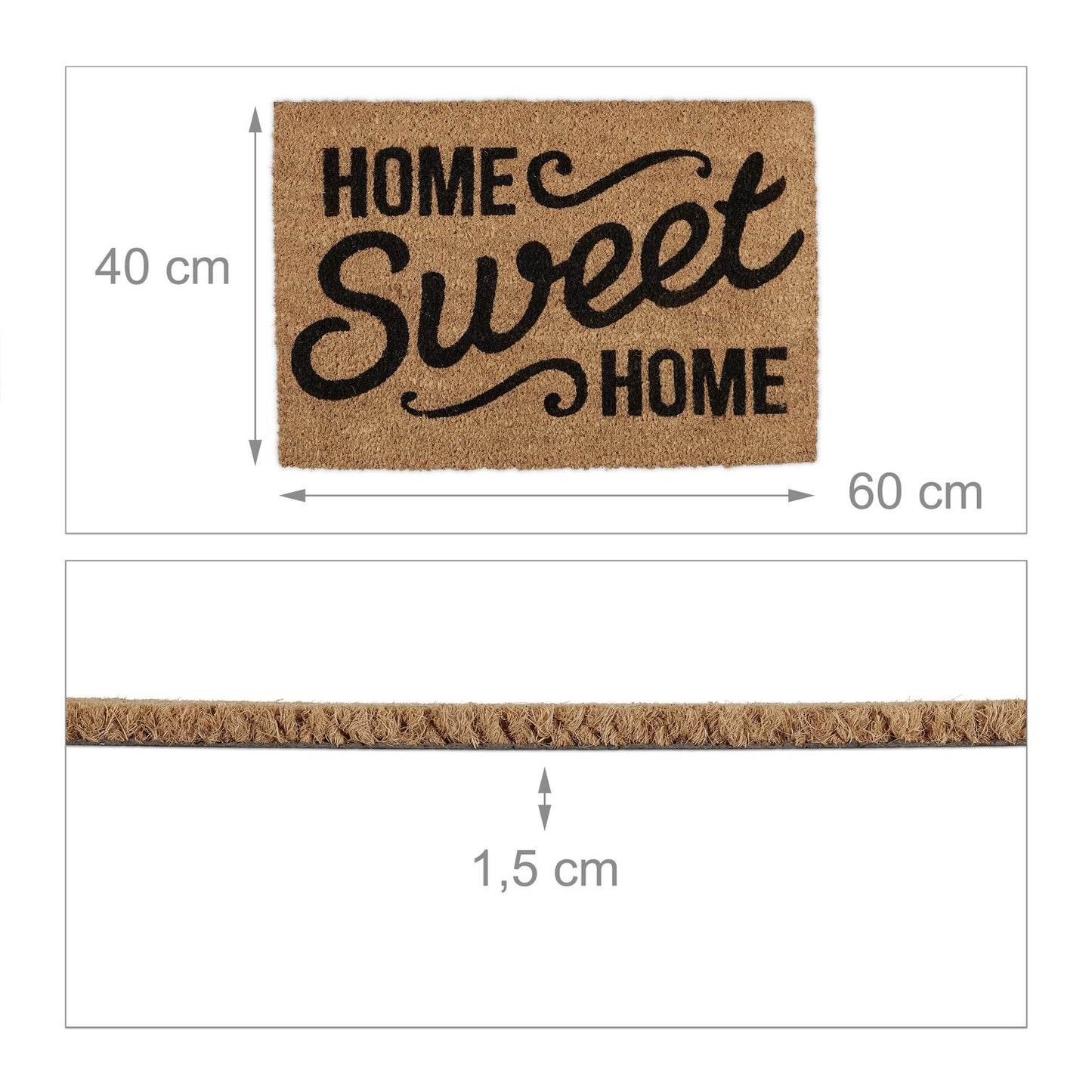 Door mat coconut fiber "Home Sweet Home"