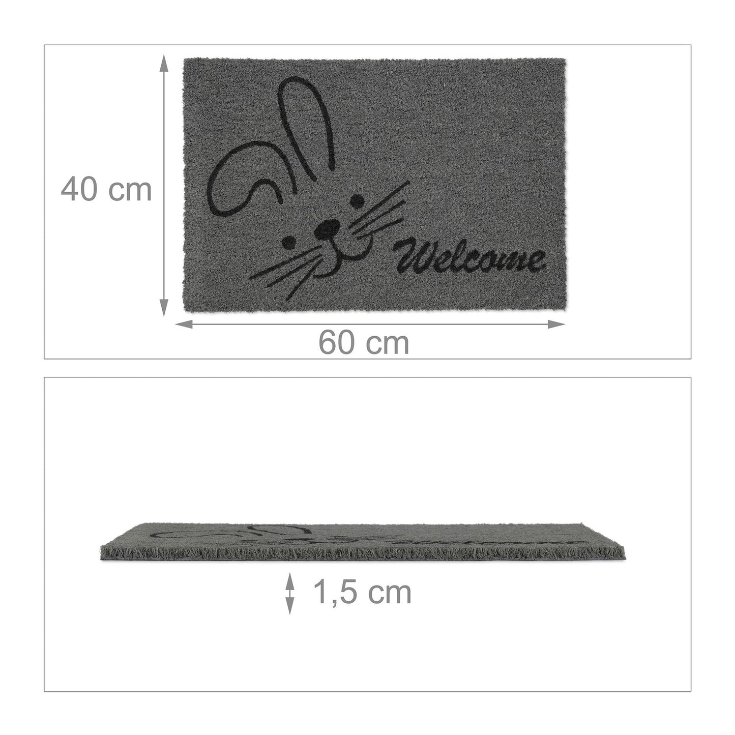 Door mat coconut fiber "Welcome"