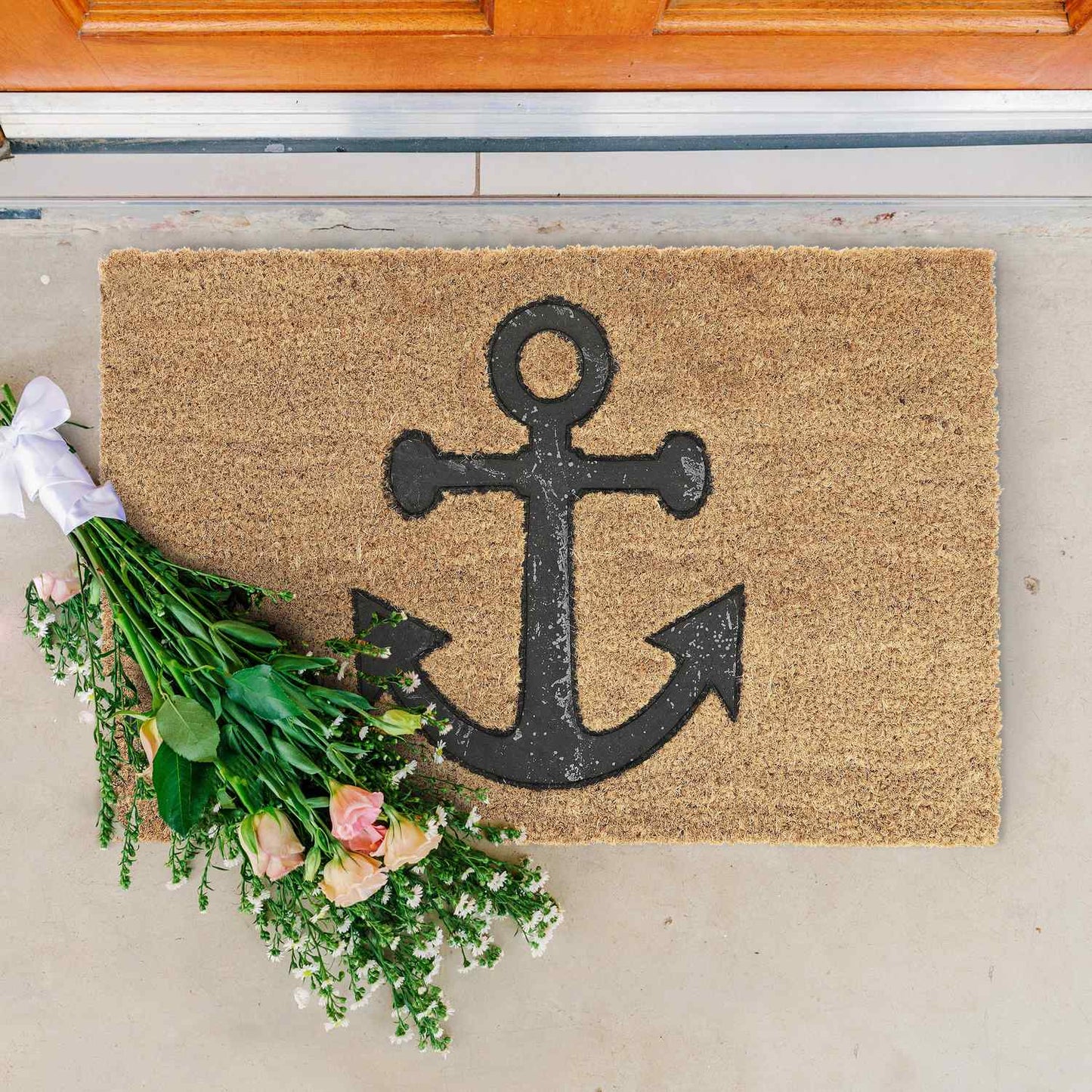 Doormat coconut fiber anchor