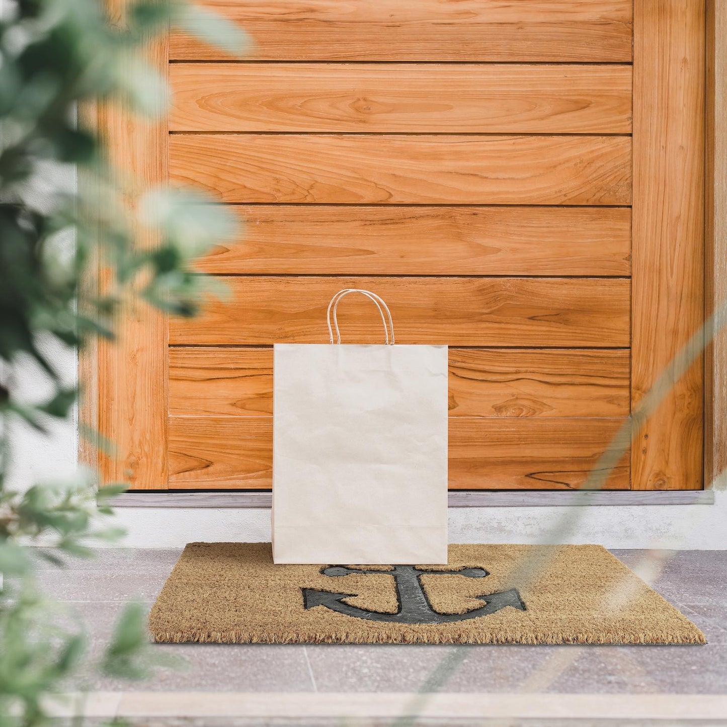 Doormat coconut fiber anchor