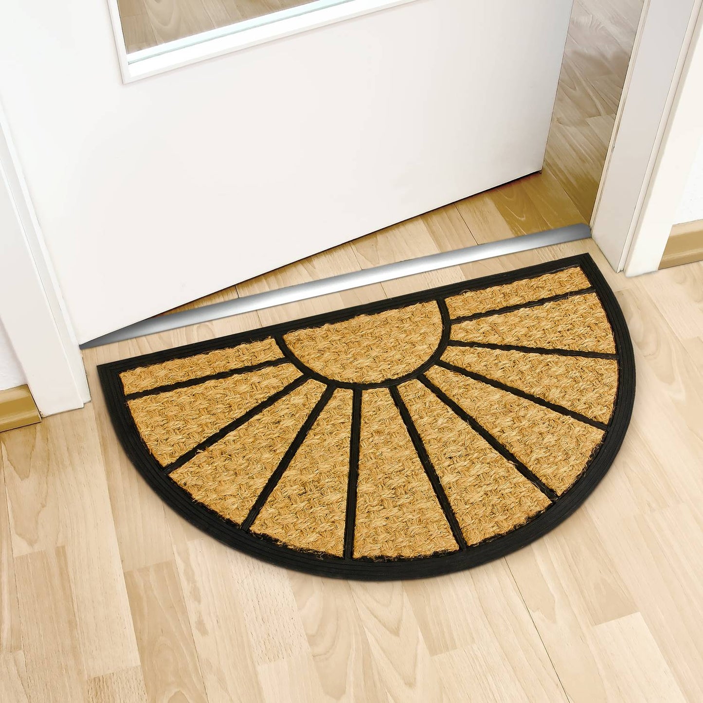 Door mat coconut fiber half moon