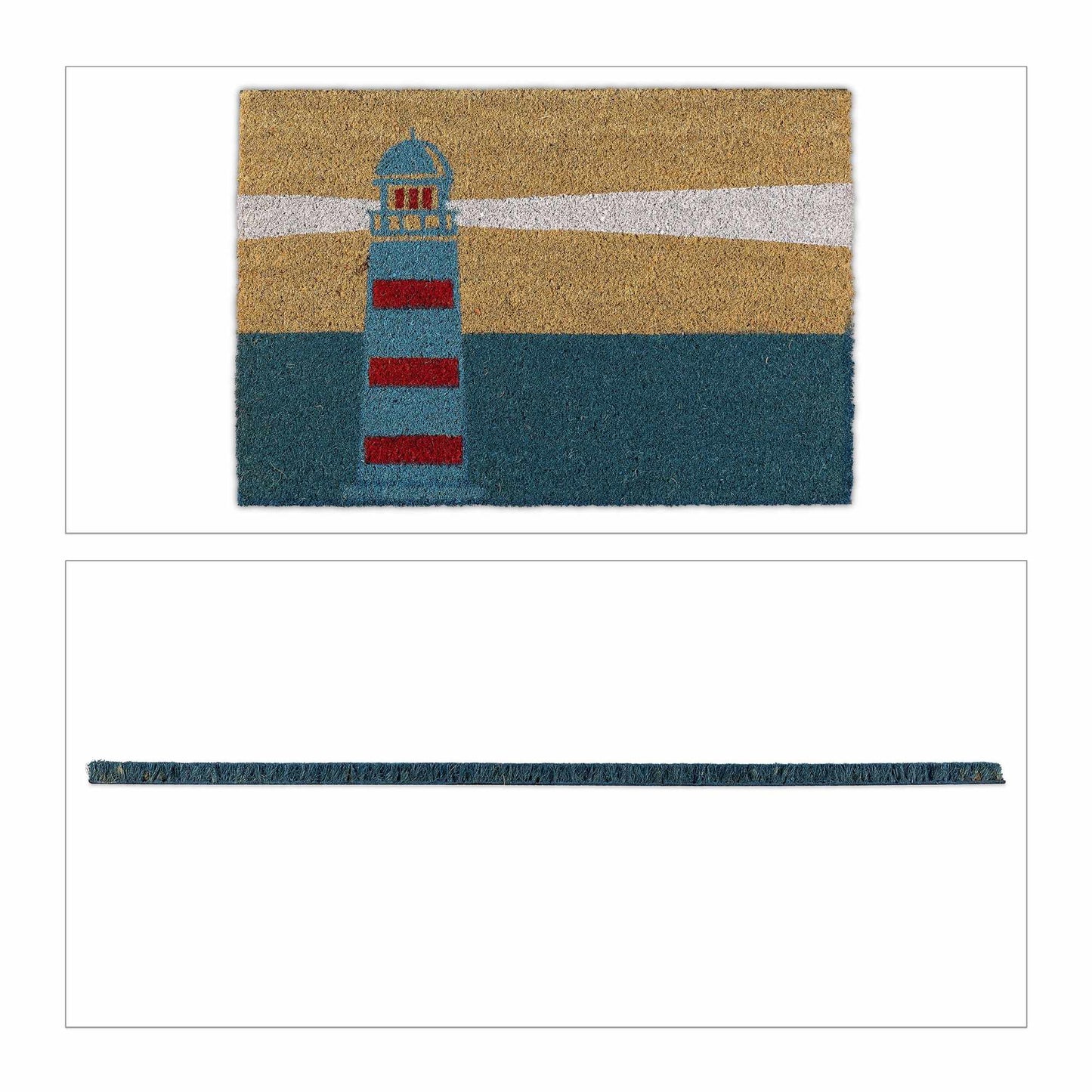 Door mat coconut fiber lighthouse