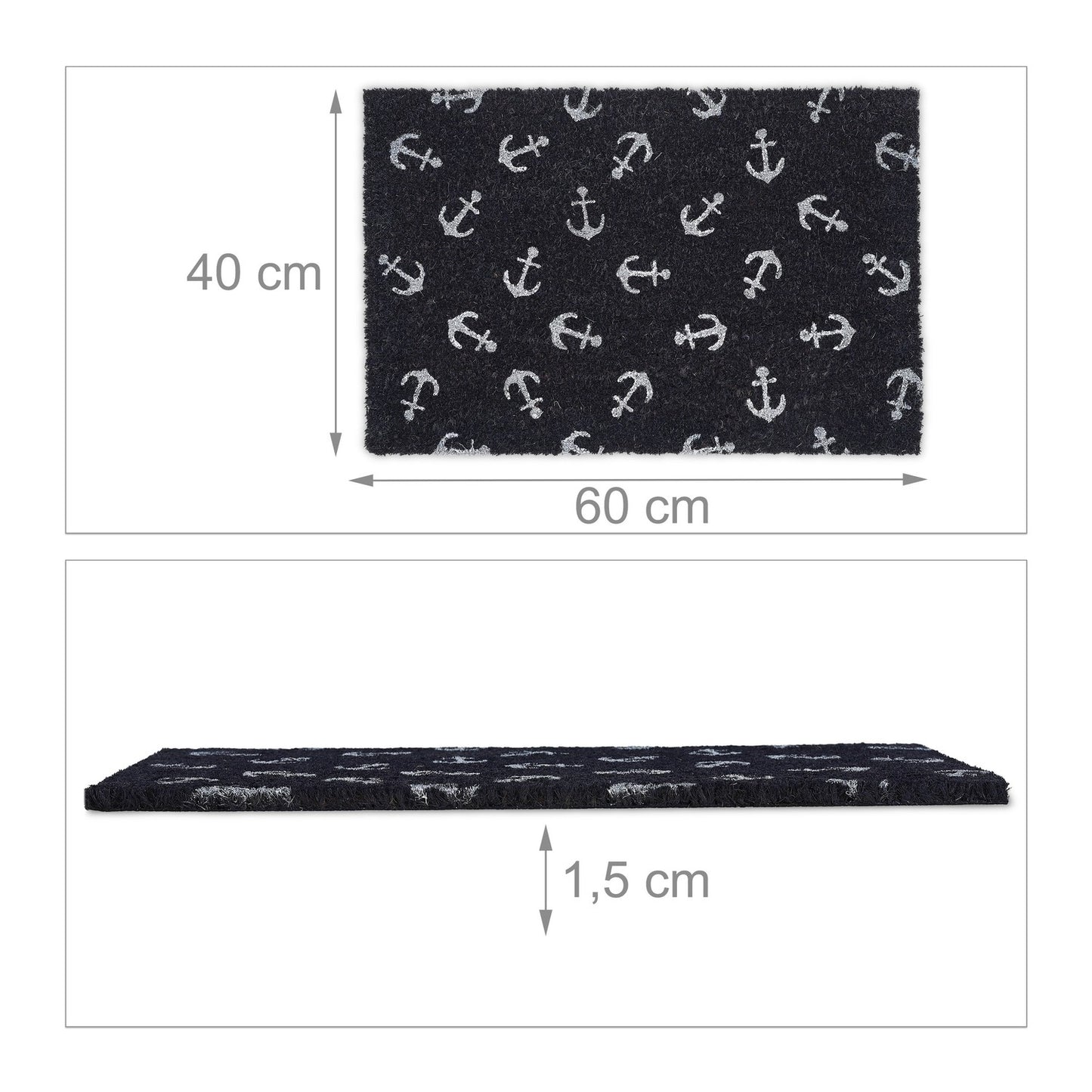 Doormat coconut fiber with anchor