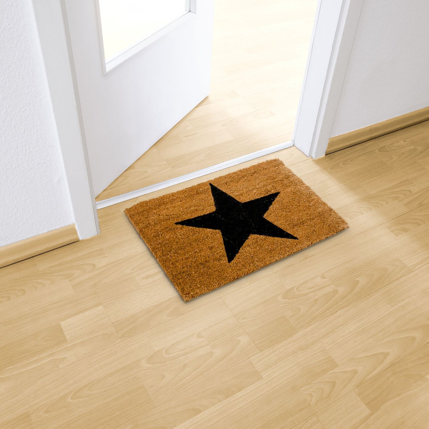 Door mat coconut fiber with star