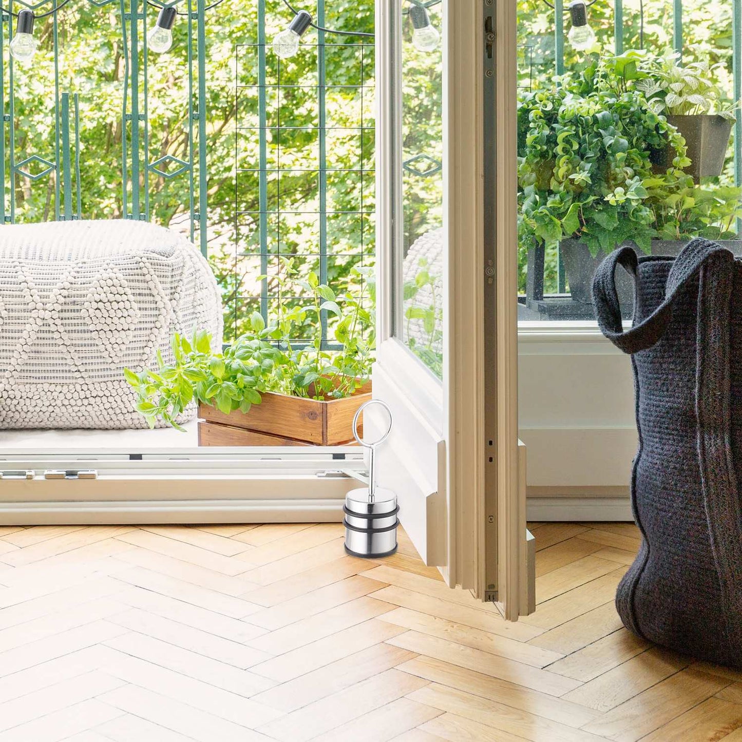 Door stop with handle set of 2