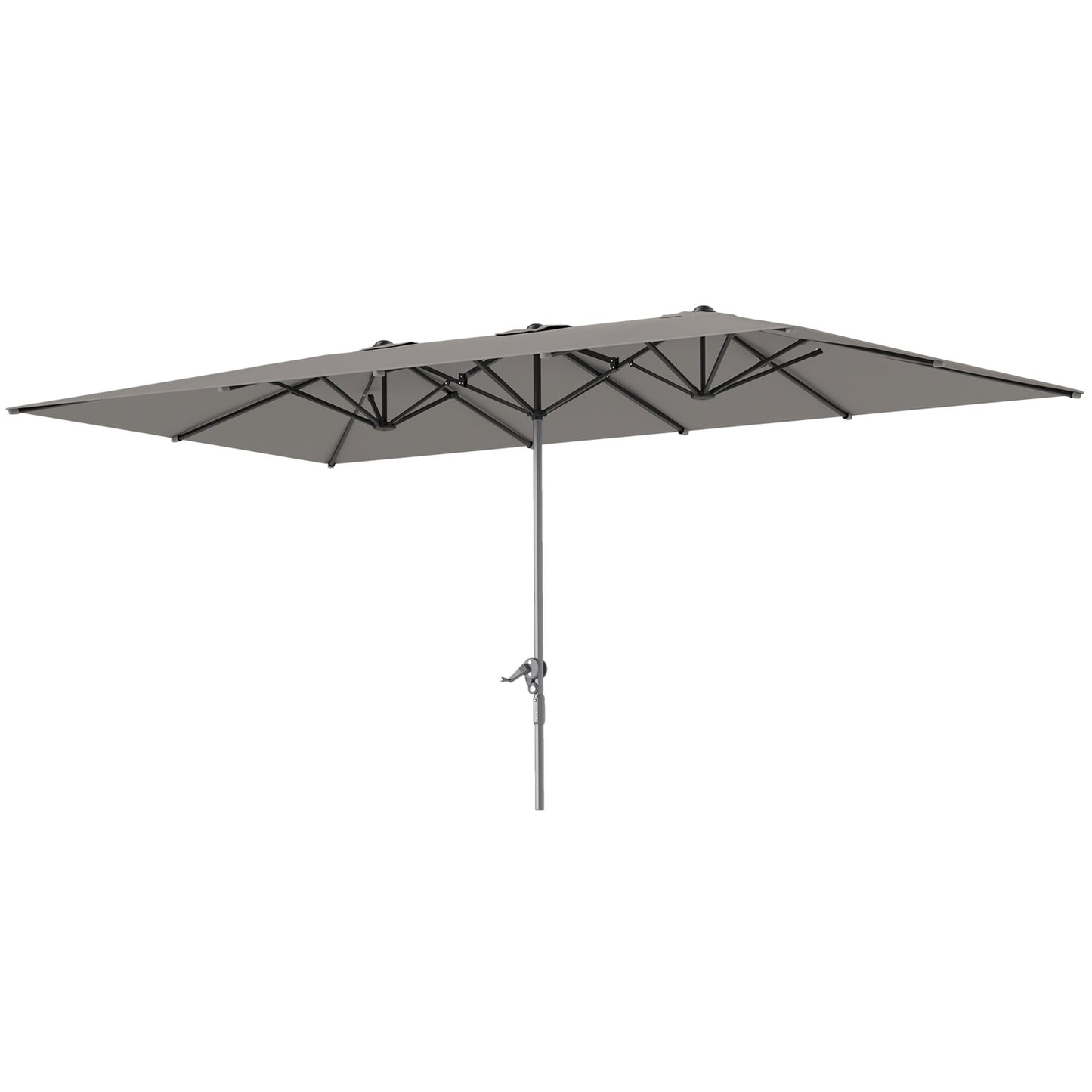 Double garden umbrella - 451 x 264 cm, UV 50+, windproof