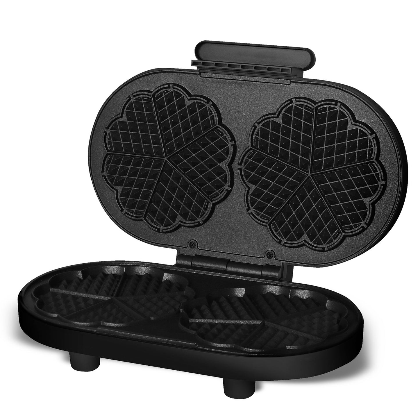 Double Waffle Maker, 1600W, Heart-Shaped, PFAS-Free