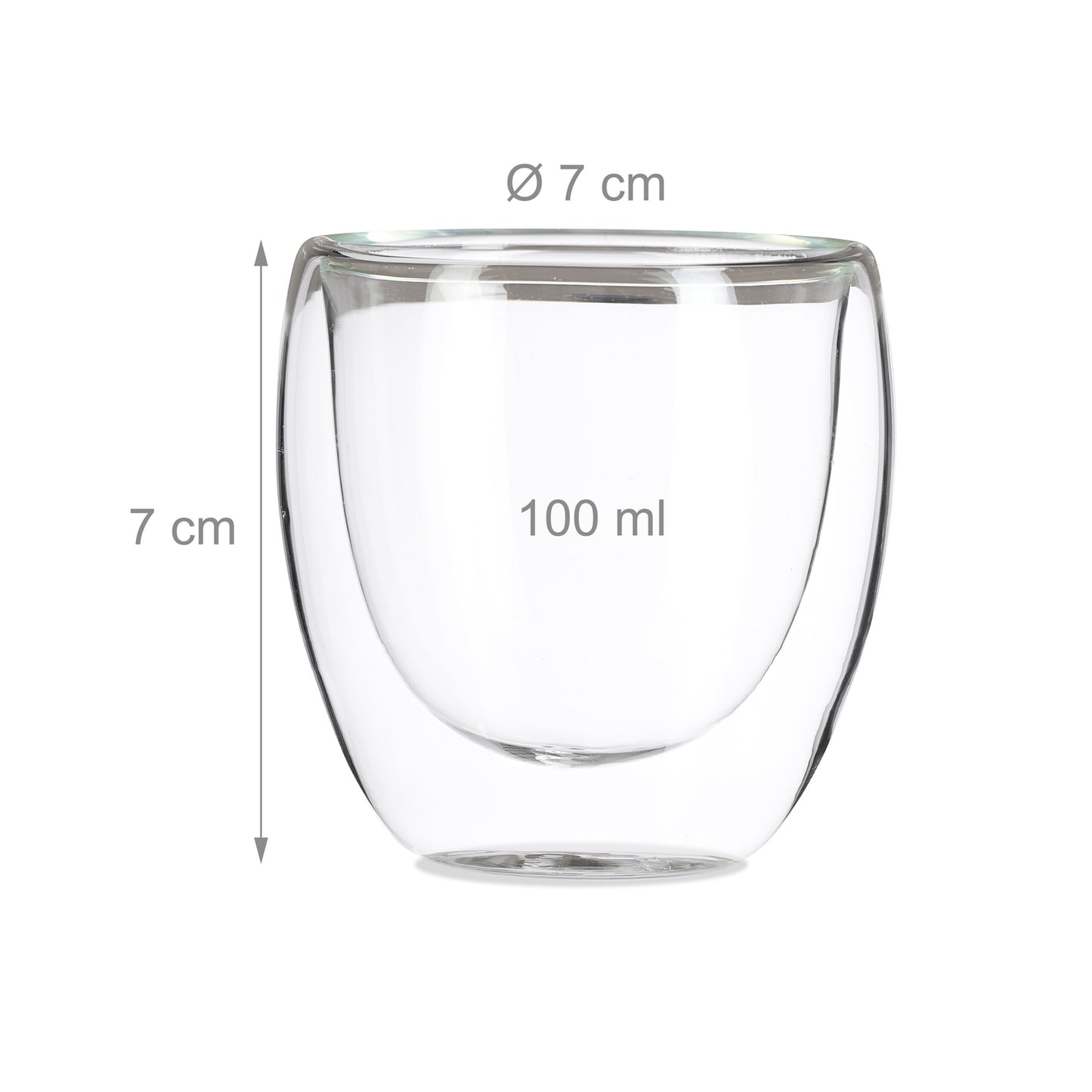 Double-walled espresso glasses 6-pack