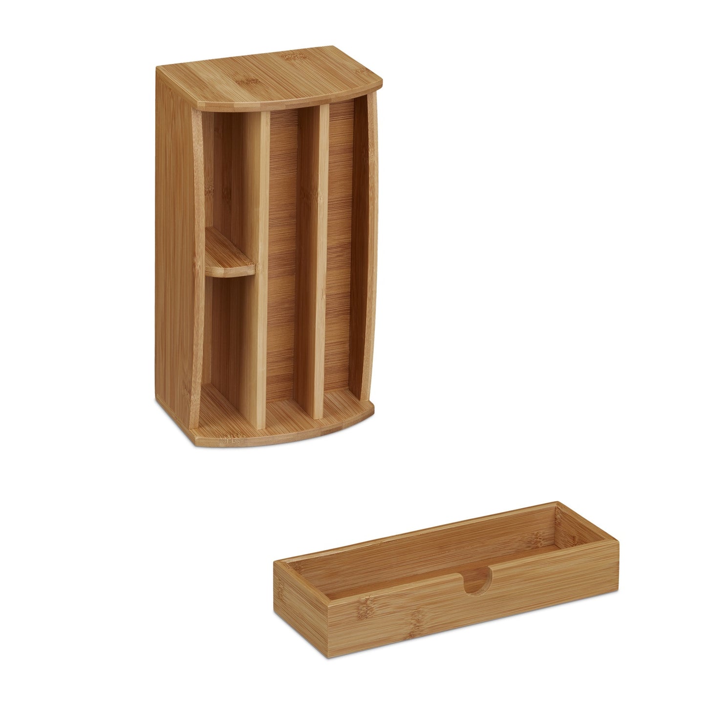 Drawer storage for desks in bamboo