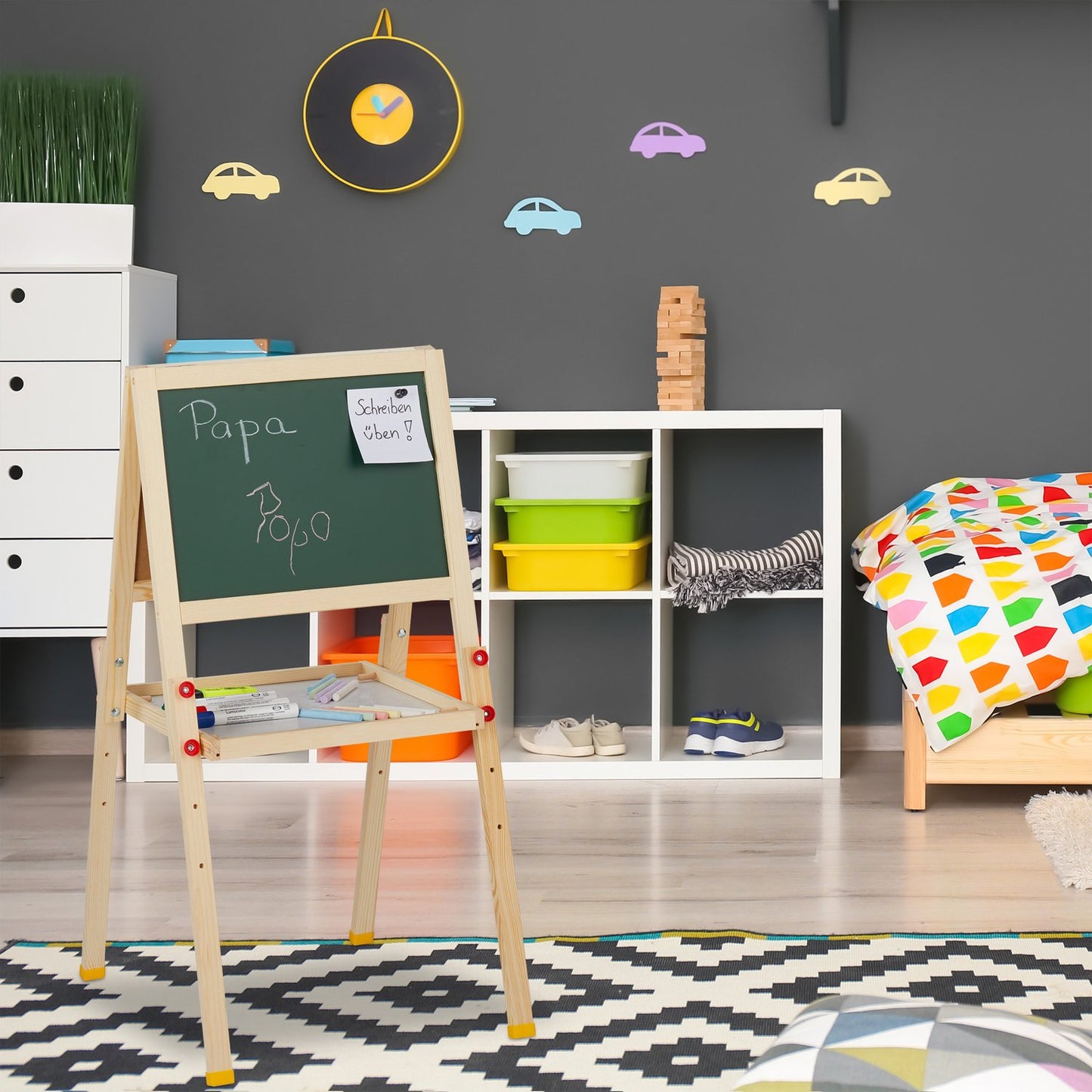 Drawing easel for children with whiteboard
