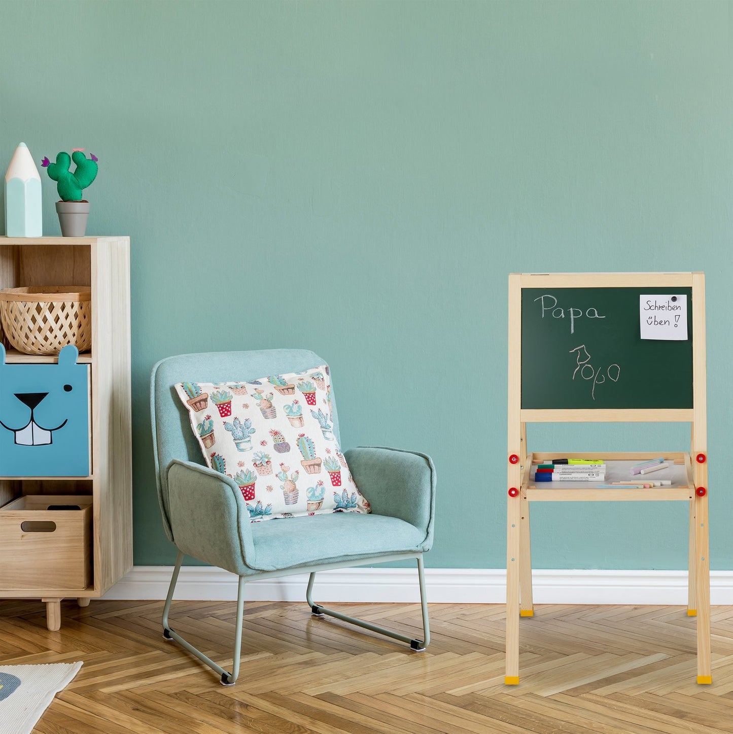 Drawing easel for children with whiteboard