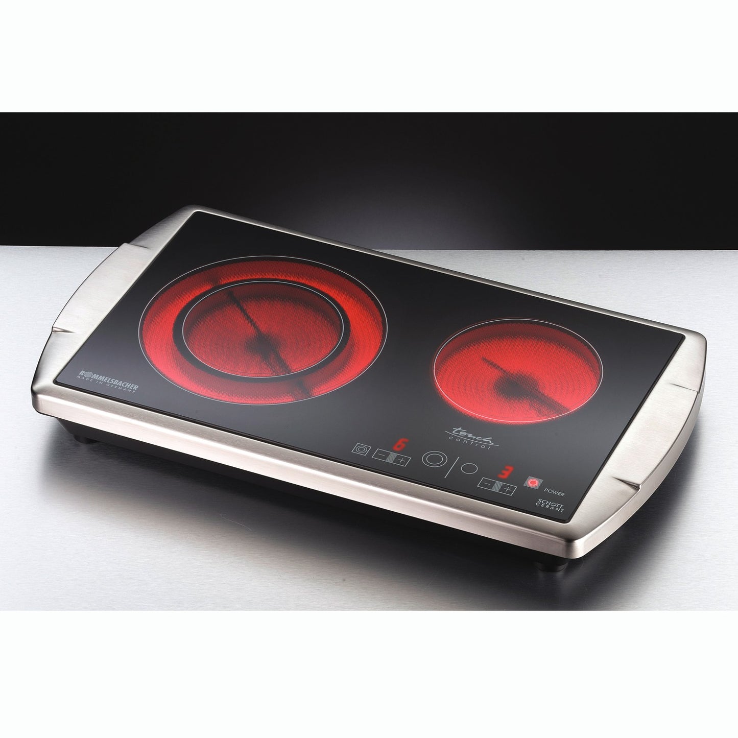 Dual-Zone Ceramic Cooktop, Touch Control, Energy Efficient
