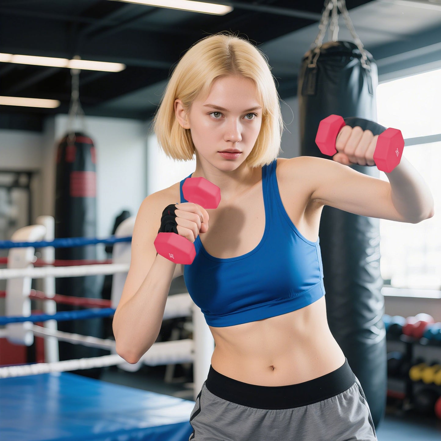 Dumbbell Set with Rack – 1kg, 3kg, 5kg Weights