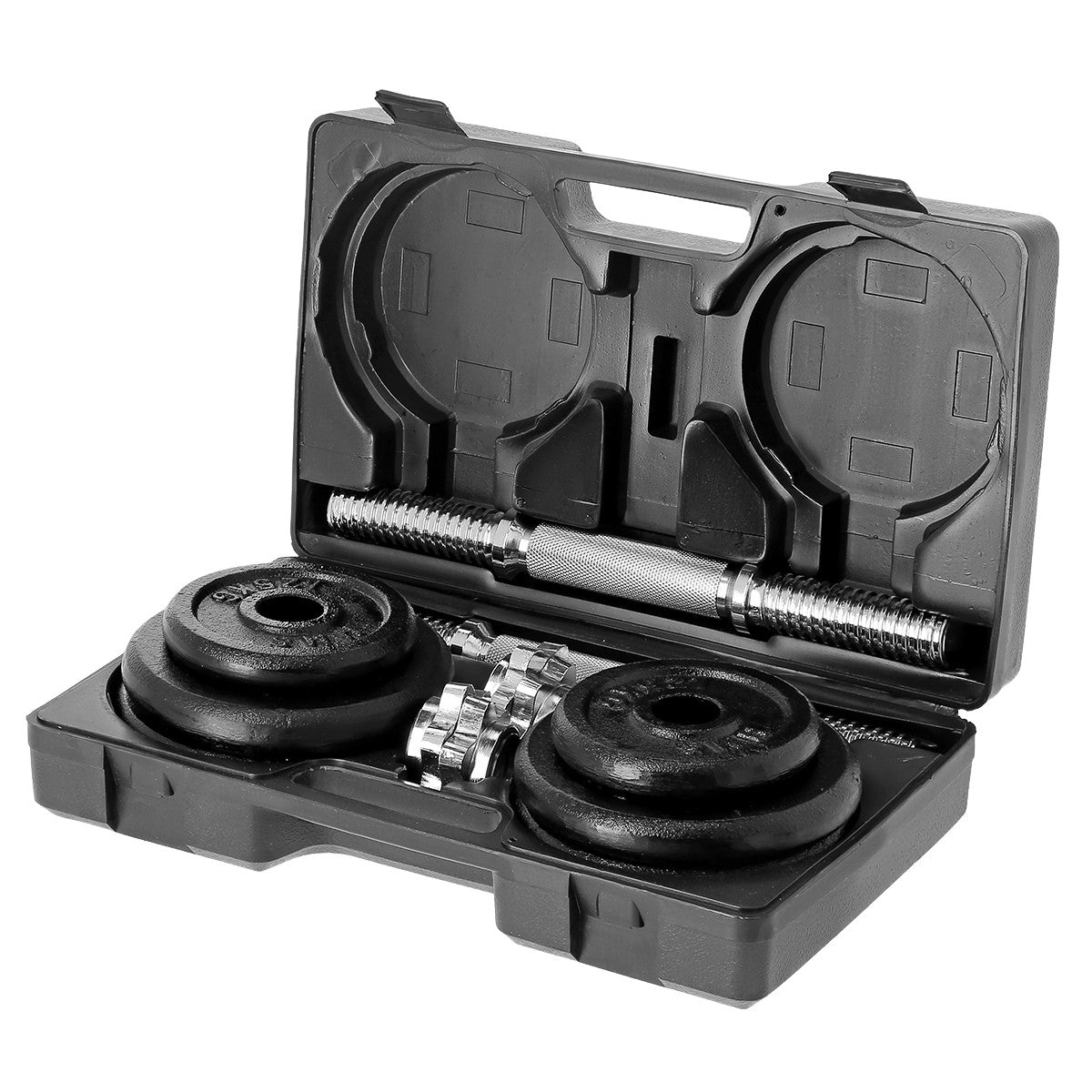 Dumbbell Set with Suitcase, 20kg Adjustable Plates