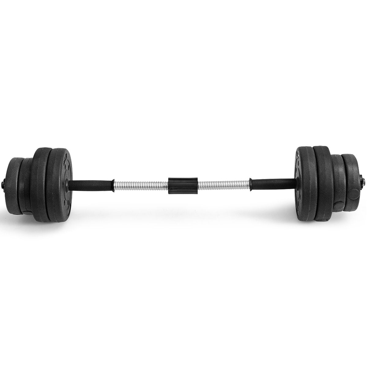 Dumbbell set 2 in 1 barbell set of 2 weight plates dumbbell discs strength training with 16 weight plates