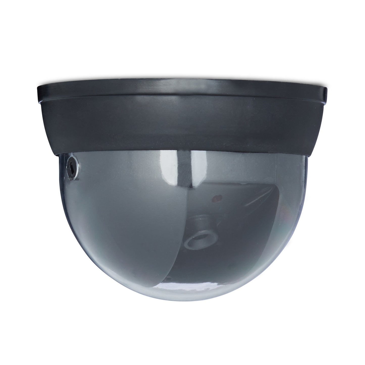 <p>Enhance your home security with a dummy camera dome that deters intruders with its realistic design and blinking red LED. This weather-resistant camera is ideal for both indoor and outdoor use.</p>
<ul>
<li>Repel intruders with a convincing surveillan