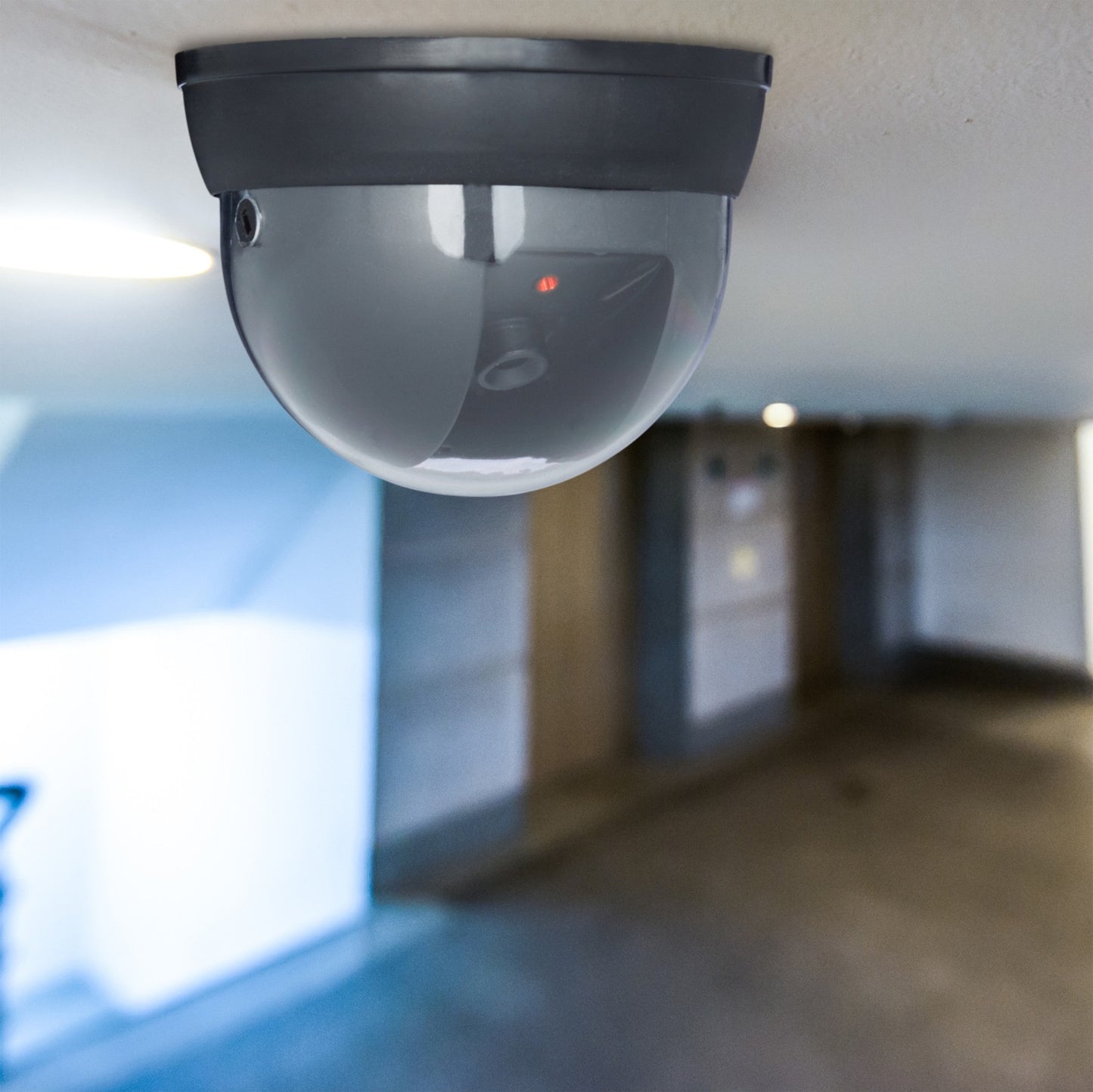 <p>Enhance your home security with a dummy camera dome that deters intruders with its realistic design and blinking red LED. This weather-resistant camera is ideal for both indoor and outdoor use.</p>
<ul>
<li>Repel intruders with a convincing surveillan