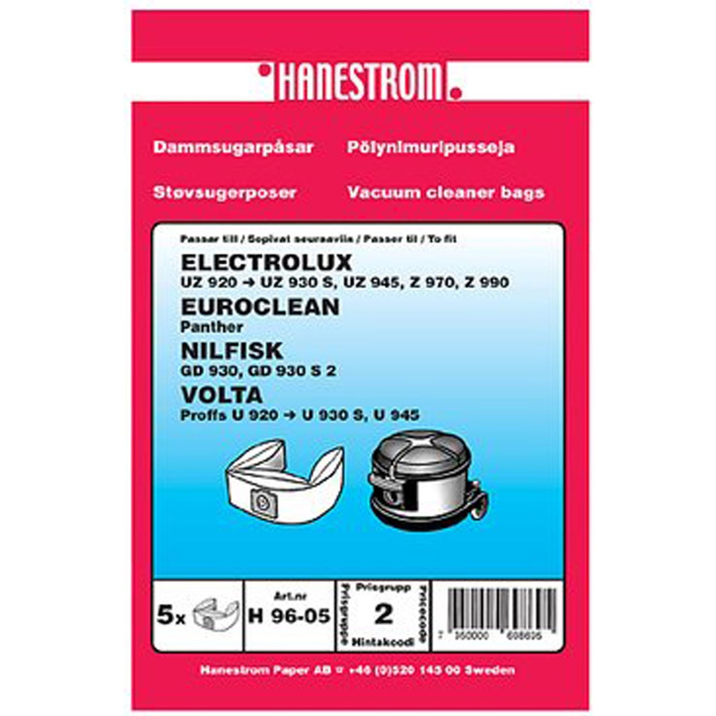 Dust bags Nilfisk 5 pack VP930