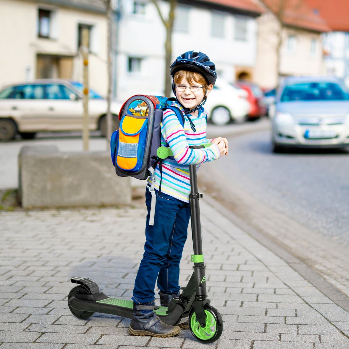 E-Scooter Electric Scooter 120W Motor 6 km Range max. 8 km/h Electric Scooter from 6 years Green+White