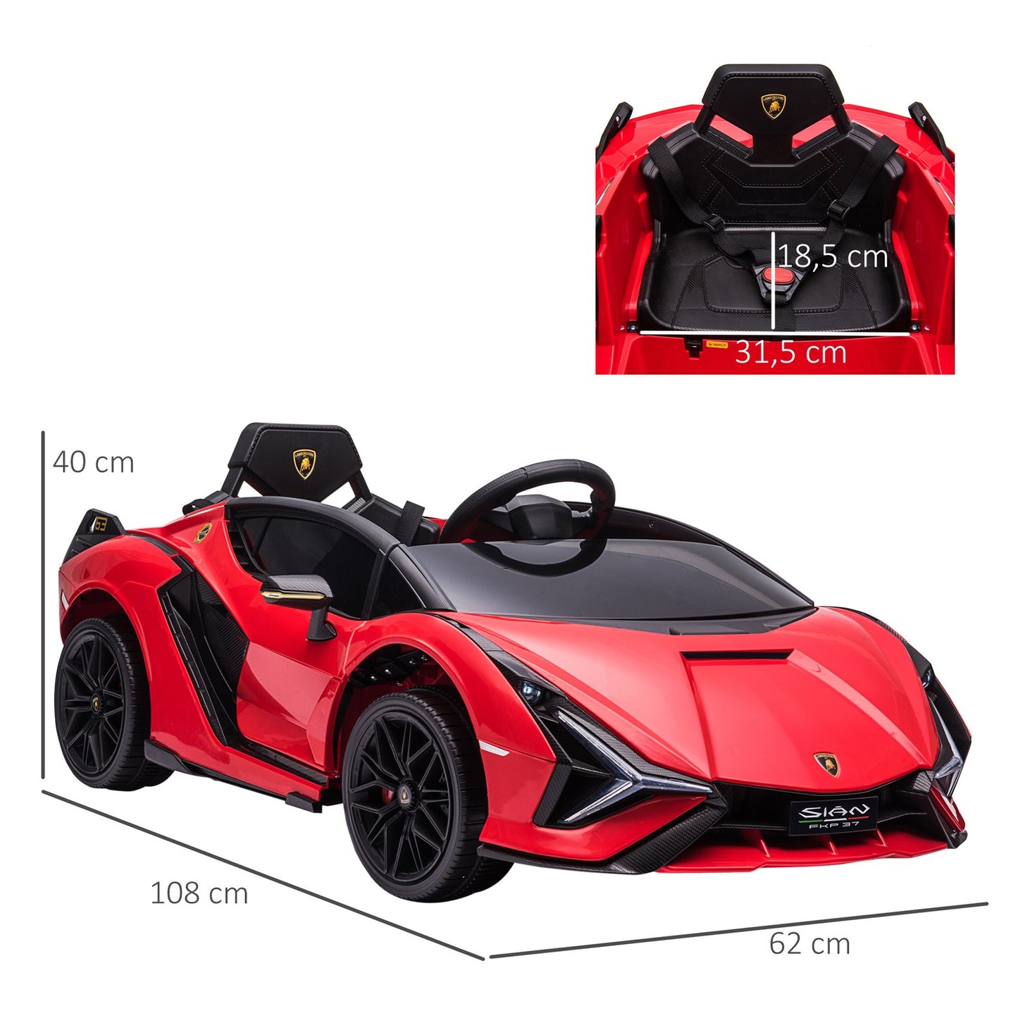 Electric SUV for children with remote control, music, lighting
