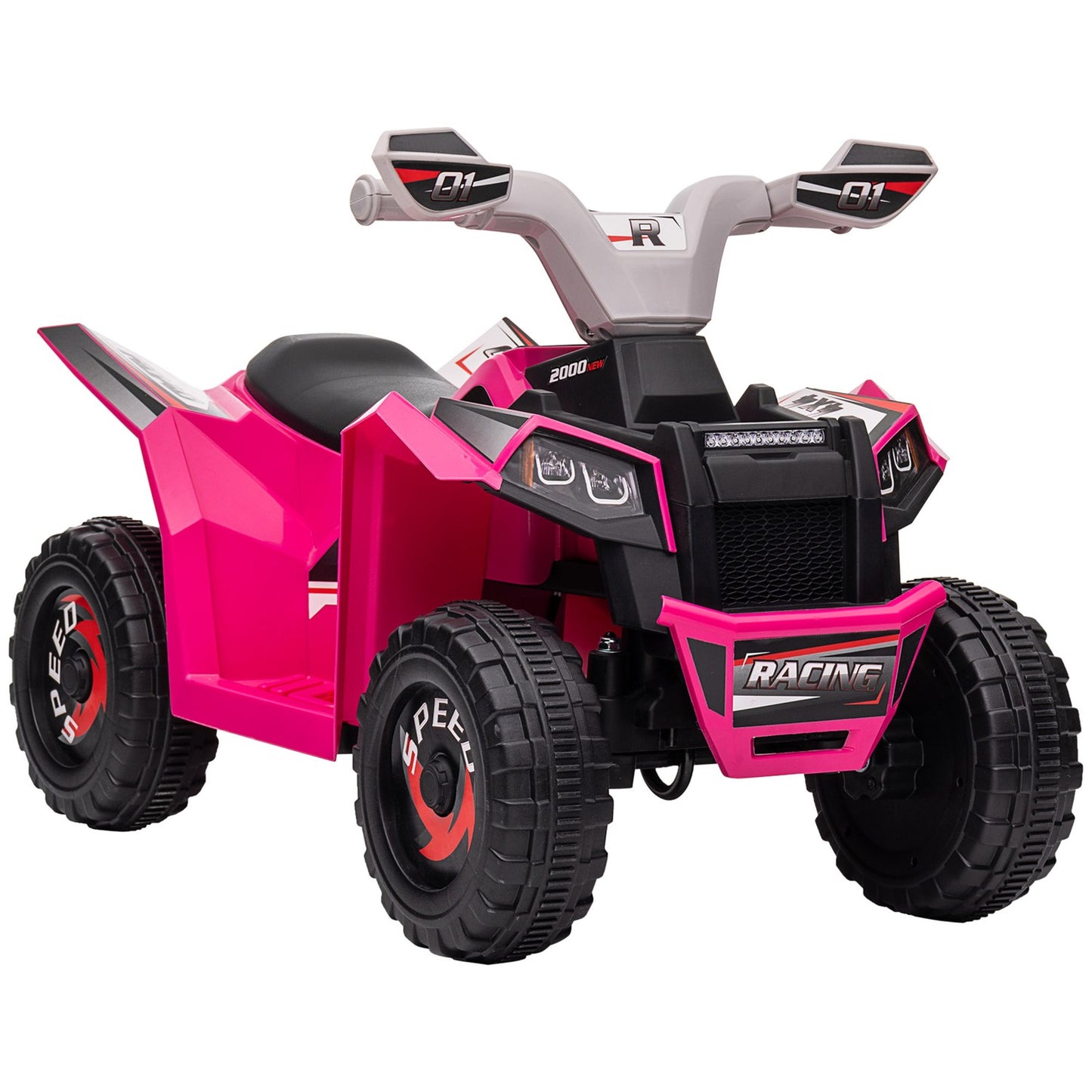 Electric quad bike for children, forward/backward, 6V, 1.5-3 years, pink