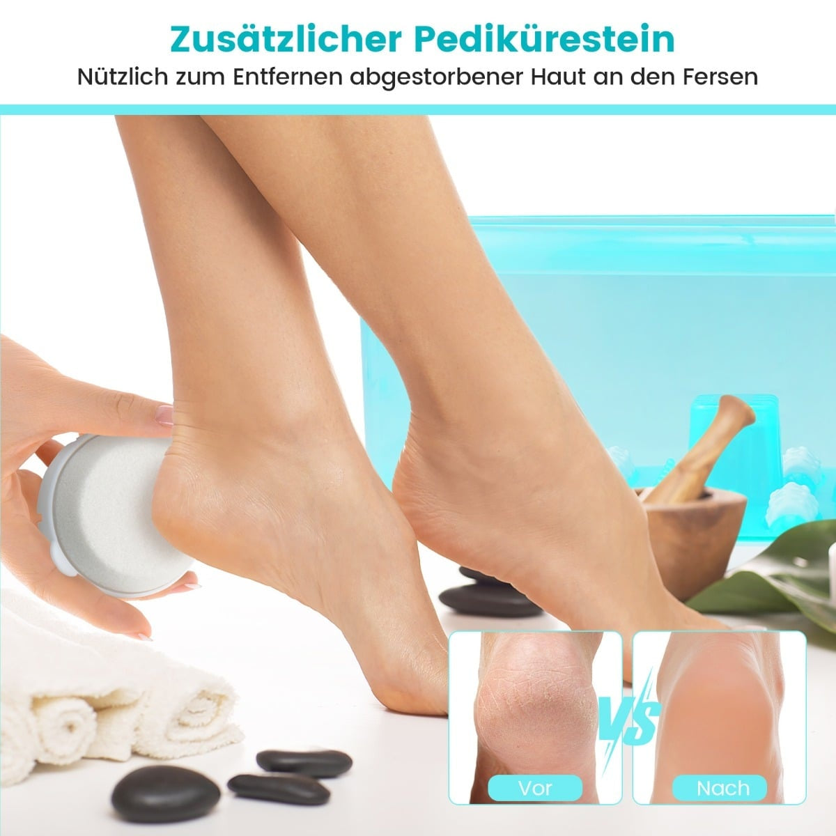 Electric Foot Spa Massager with Heat, Bubbles & Vibration