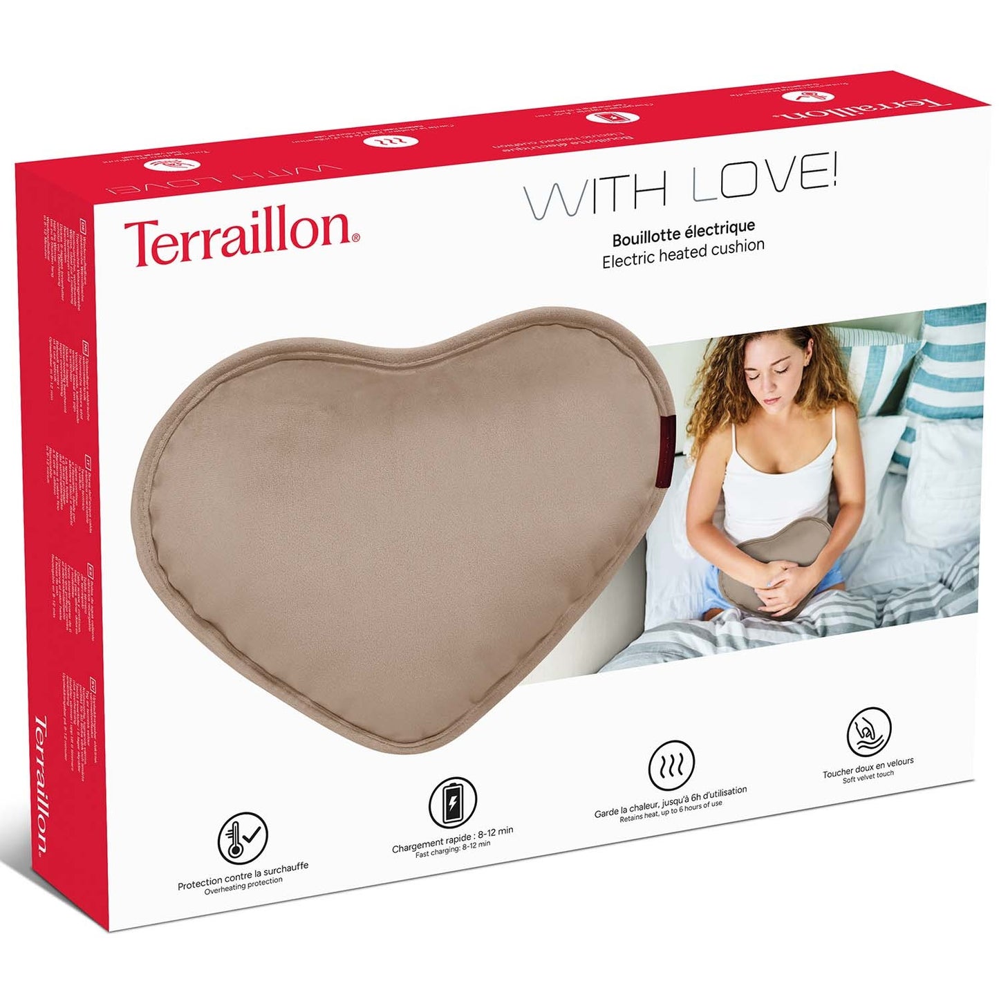 Electric Heating Pad, 30x23x4.5cm, Soft Fabric