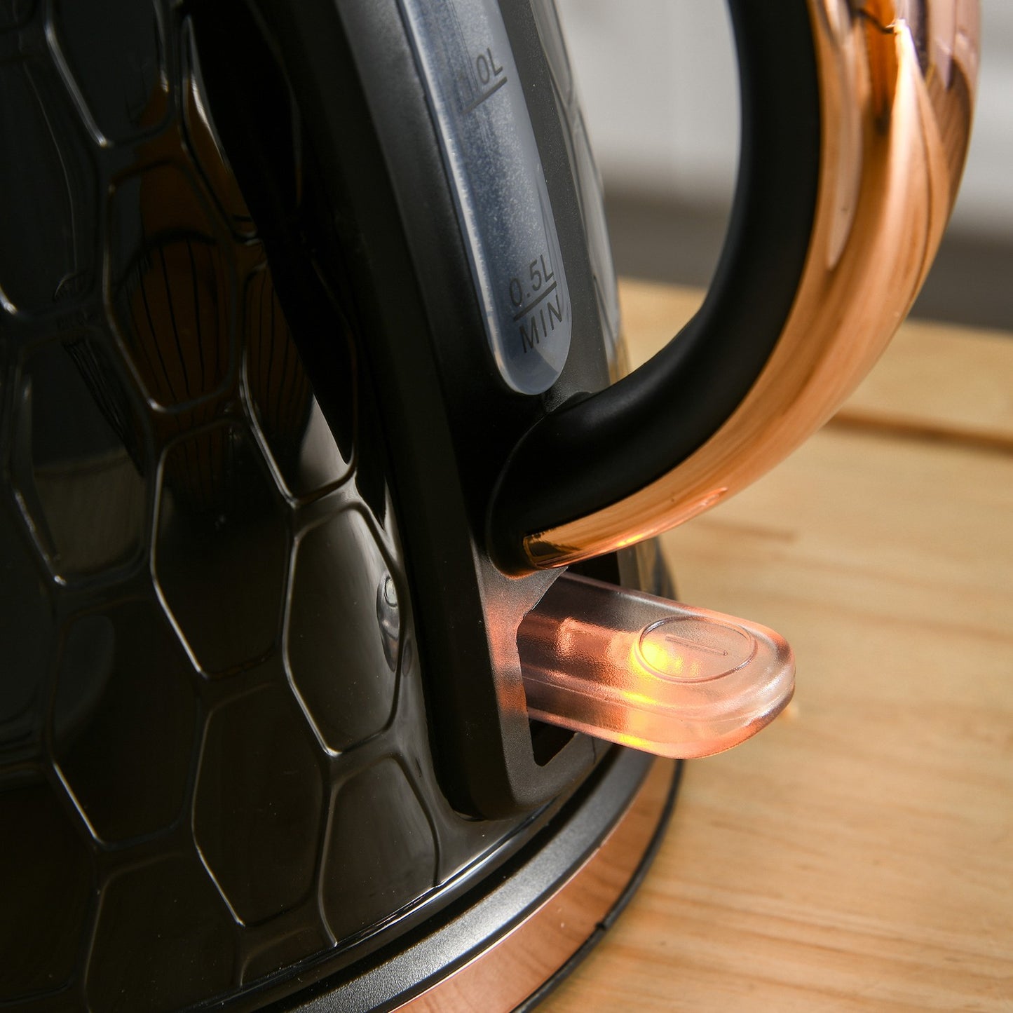 Electric Kettle, 2200W, Window, Filter, Black