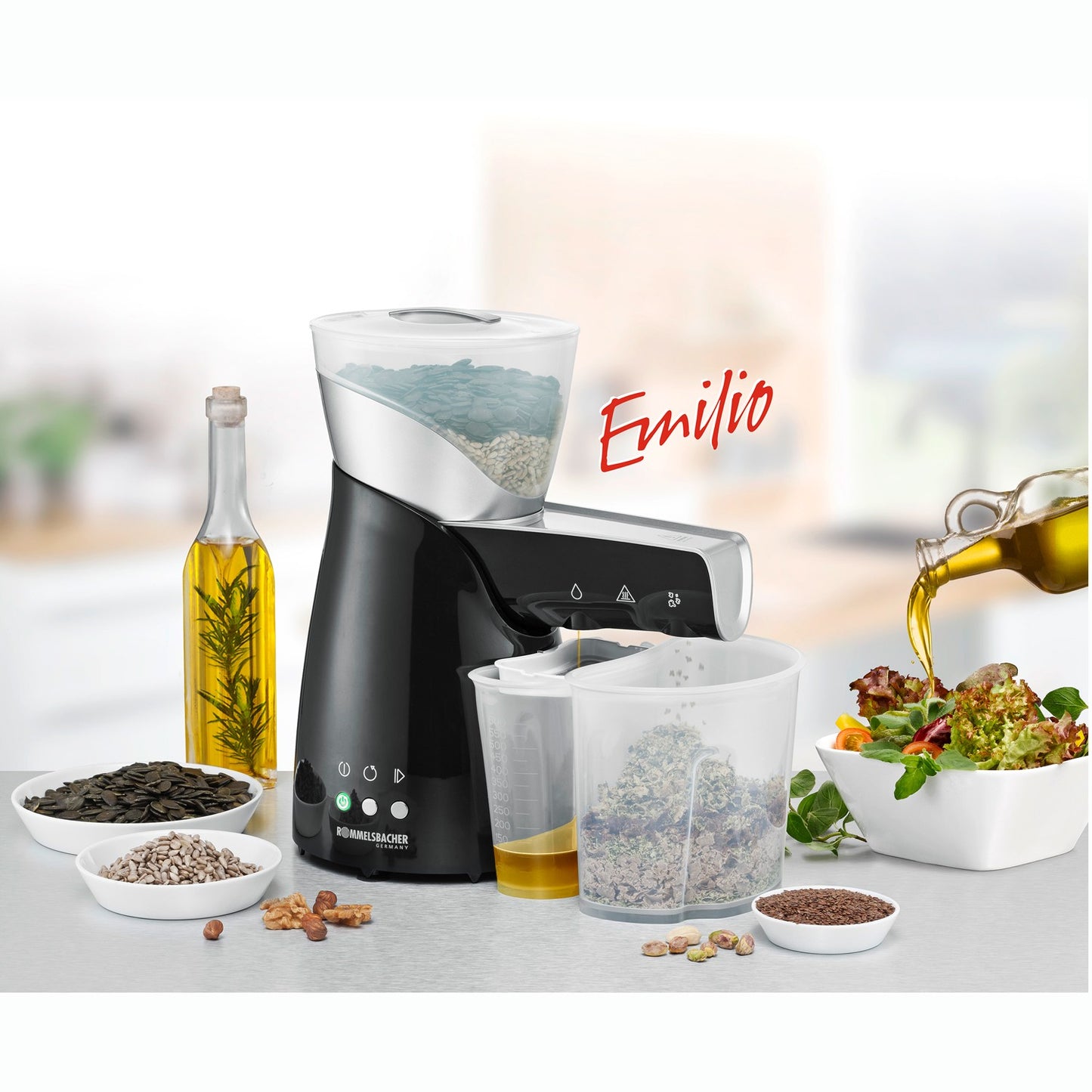 Electric Oil Press, 650W, 700g Capacity, Cold Pressing