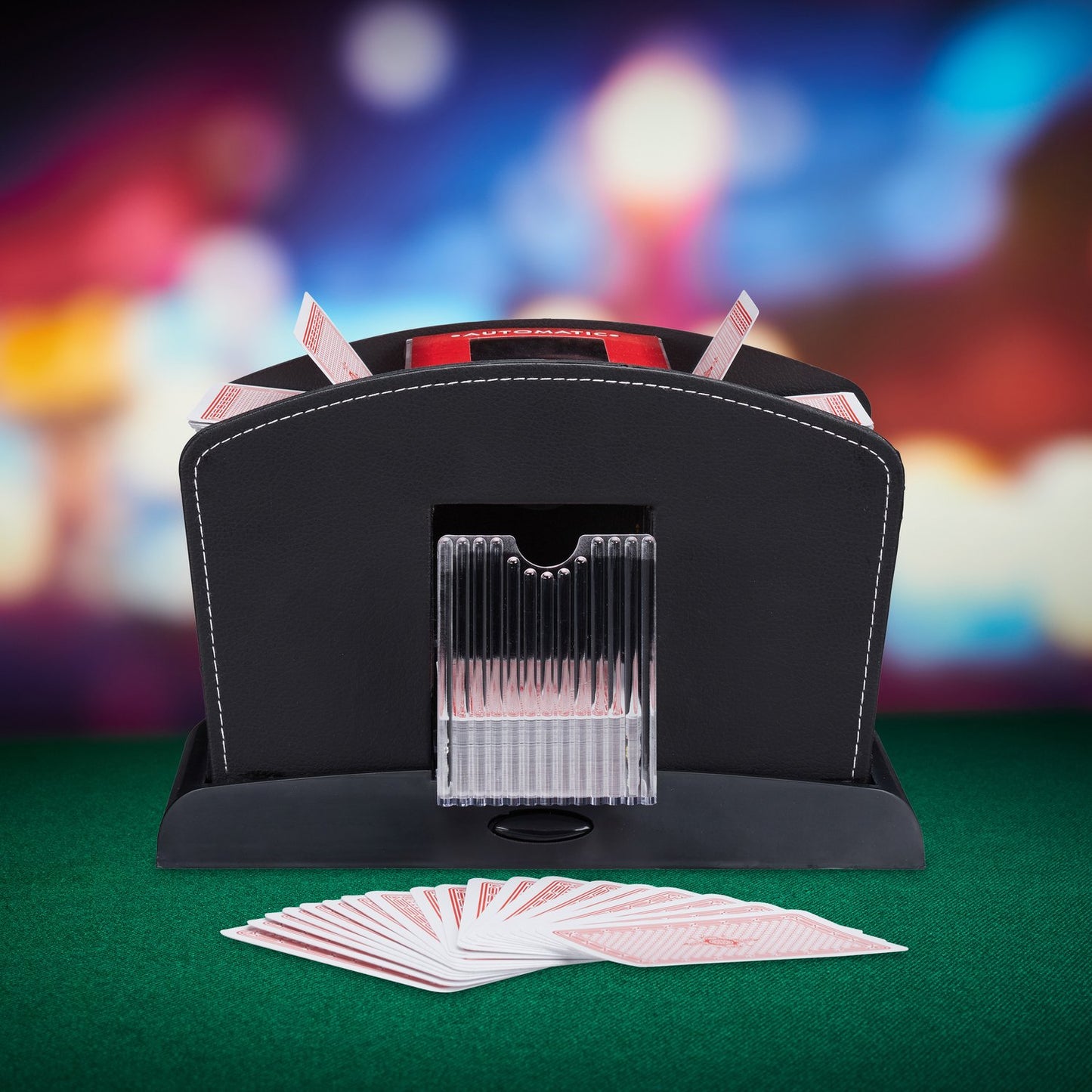 Electric card shuffler for 4 decks