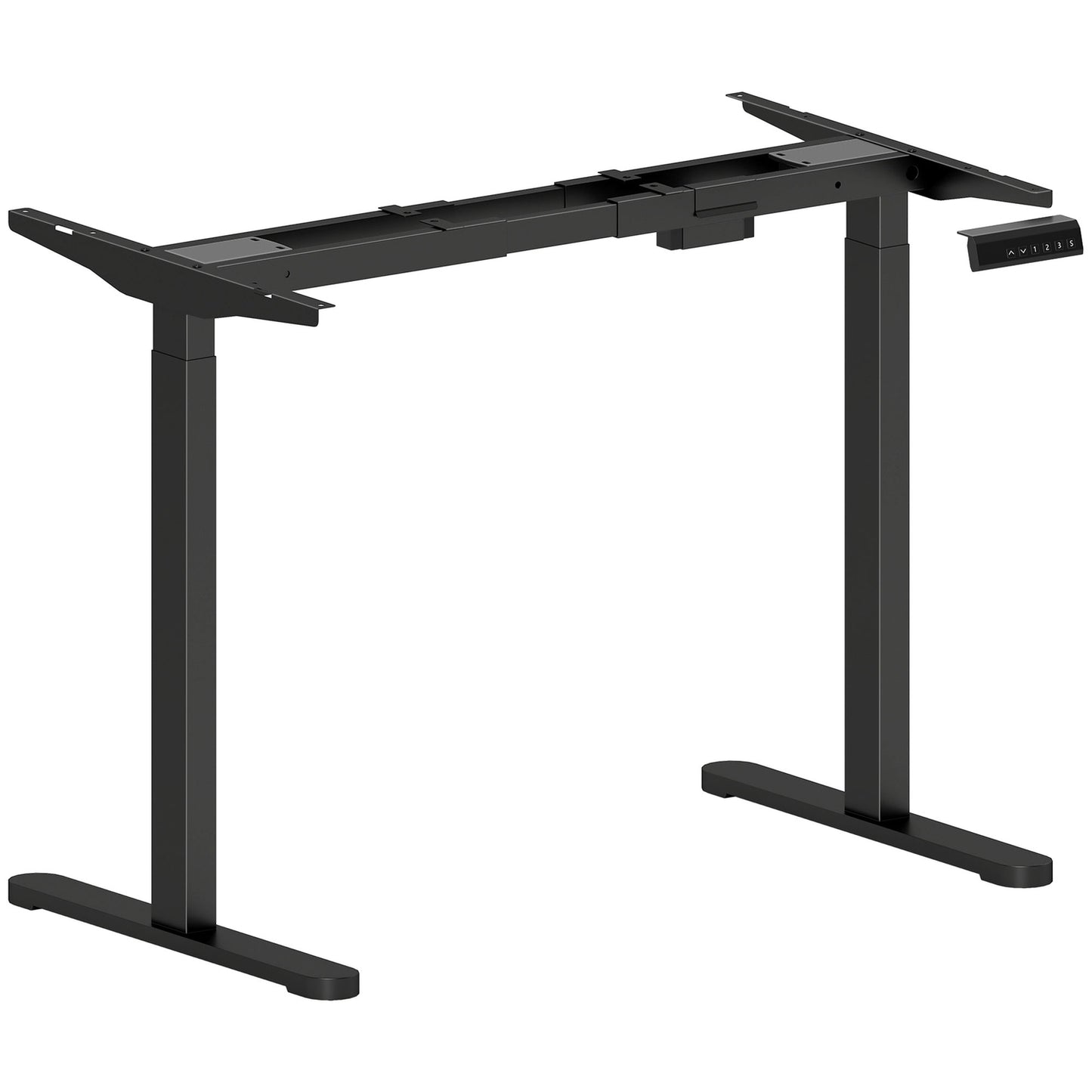 Height-Adjustable Electric Desk Frame, Steel, Black
